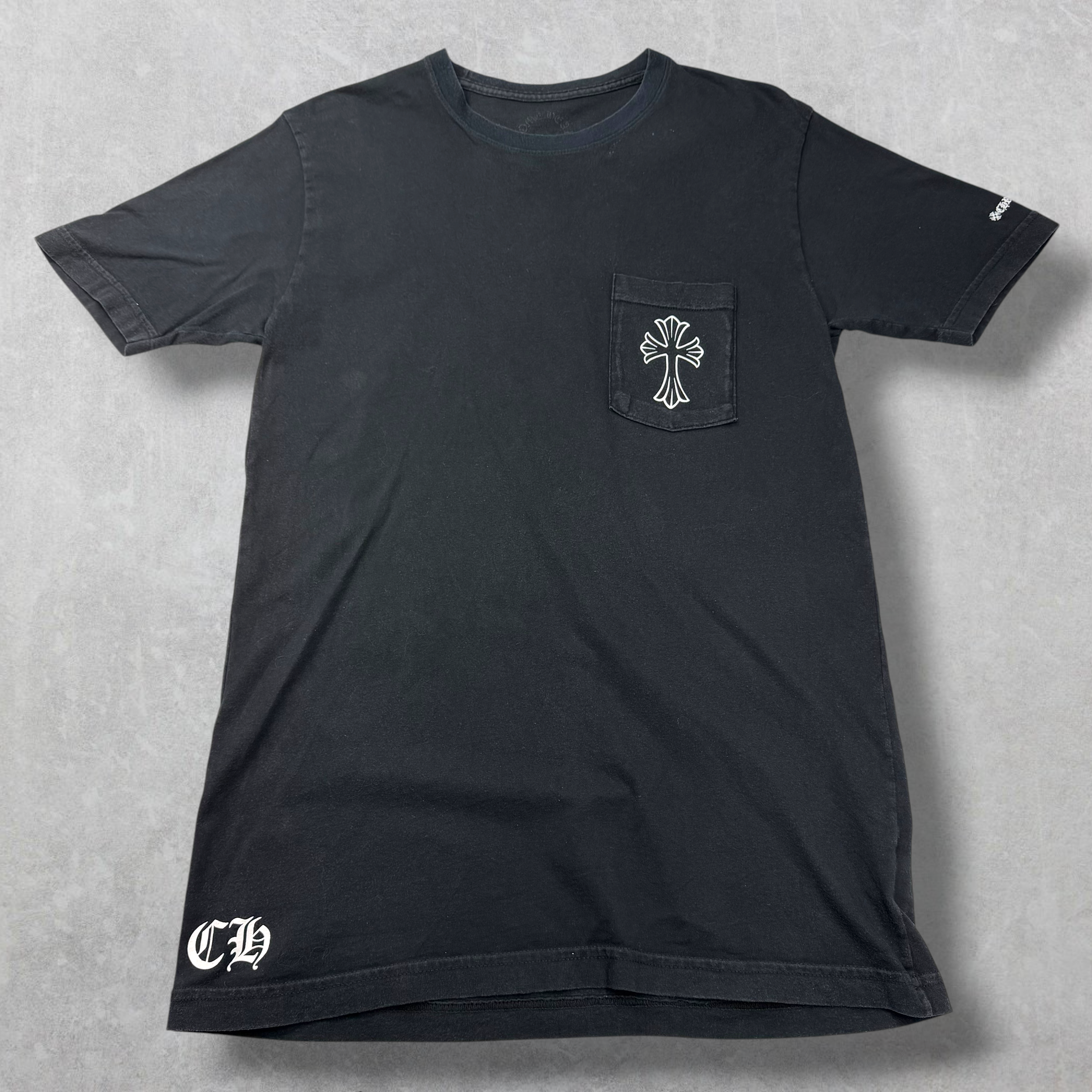 Chrome Hearts Cemetery Cross Scroll Logo Tee L