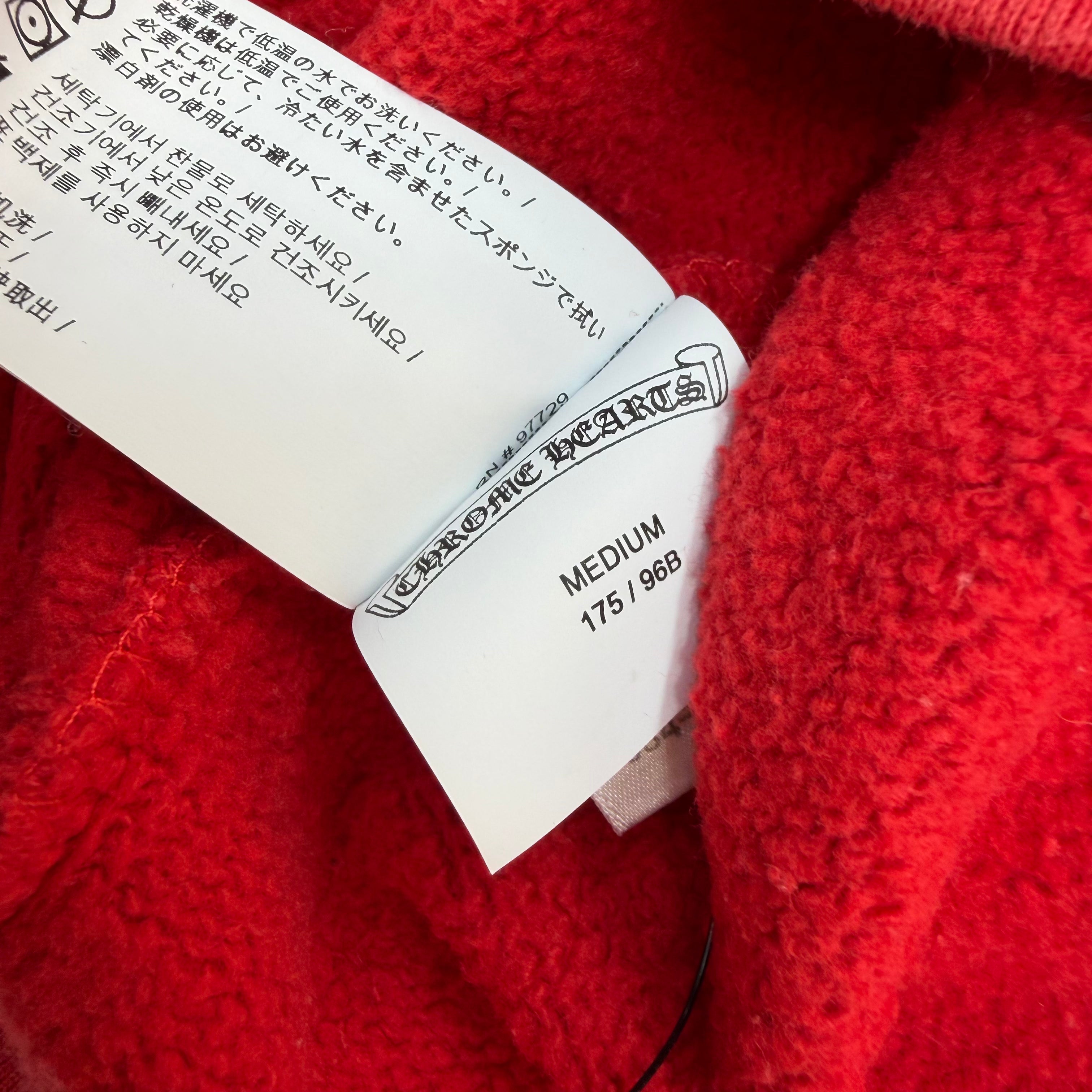 Chrome Hearts King Taco Triple Cross Red Hoodie M