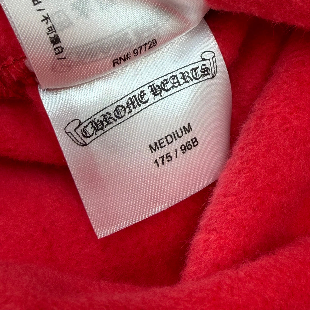 Chrome Hearts Red Scroll Logo Hoodie M