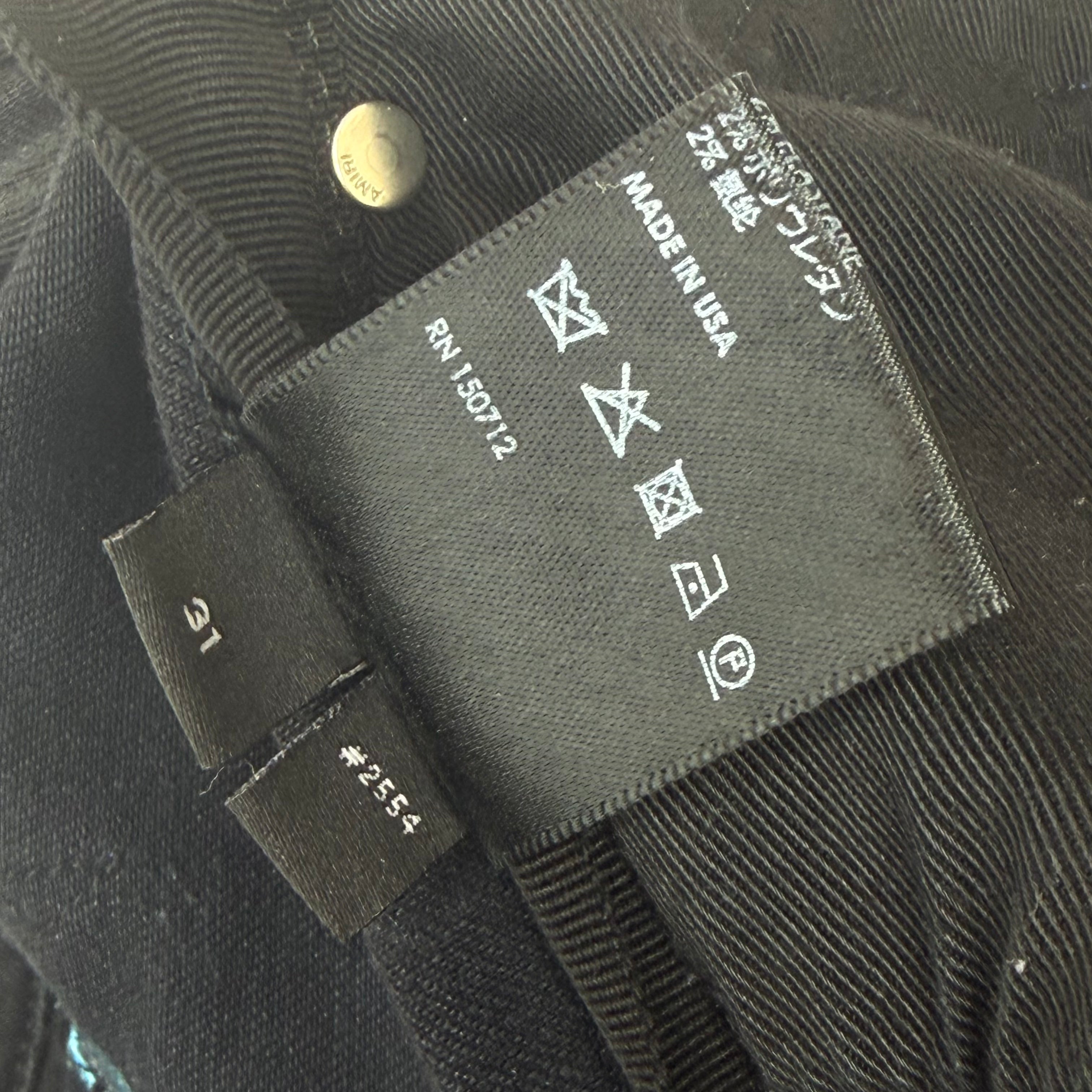 Amiri x Chemist Blue Suede Star Black Jeans 31