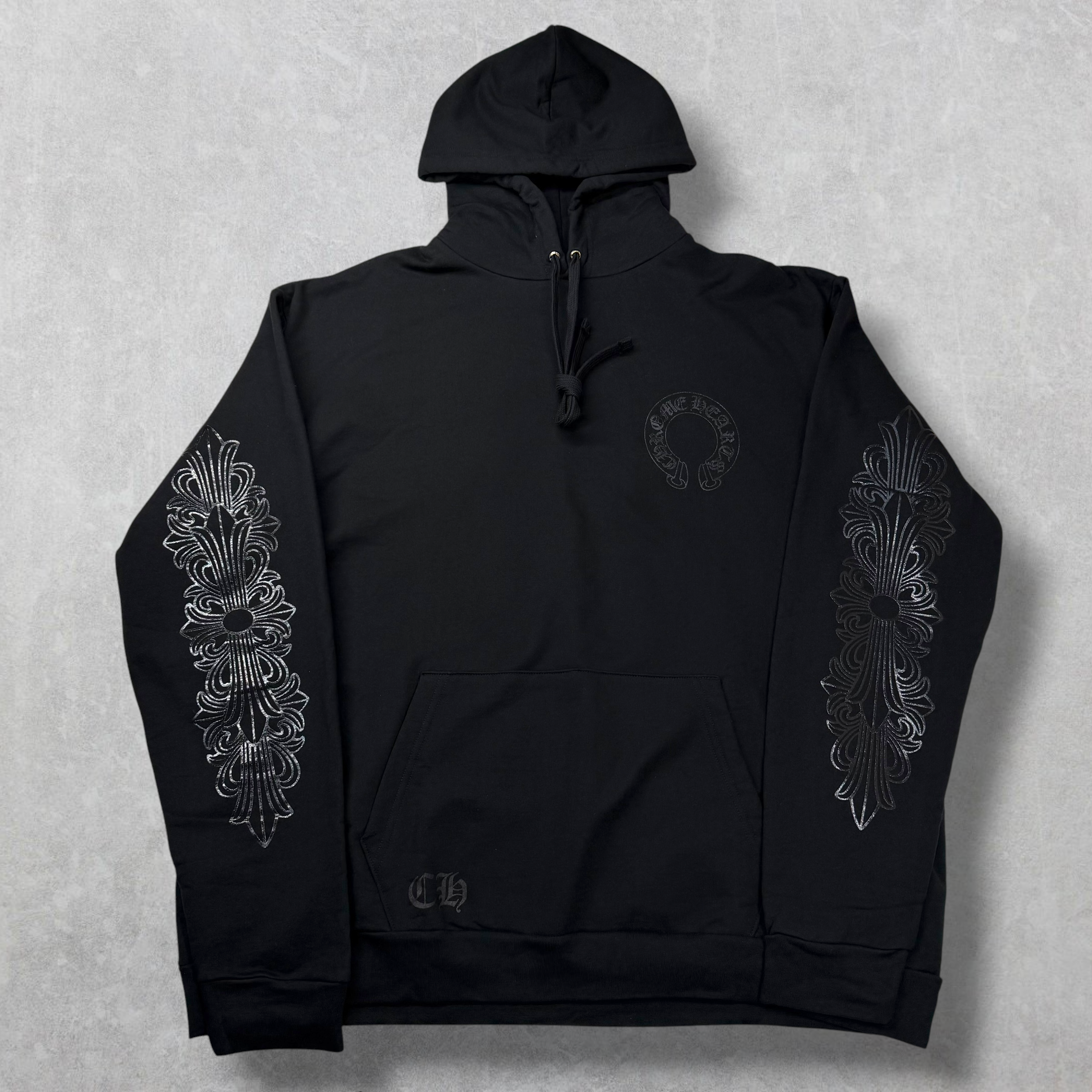 Chrome Hearts Black Floral Hoodie XXL