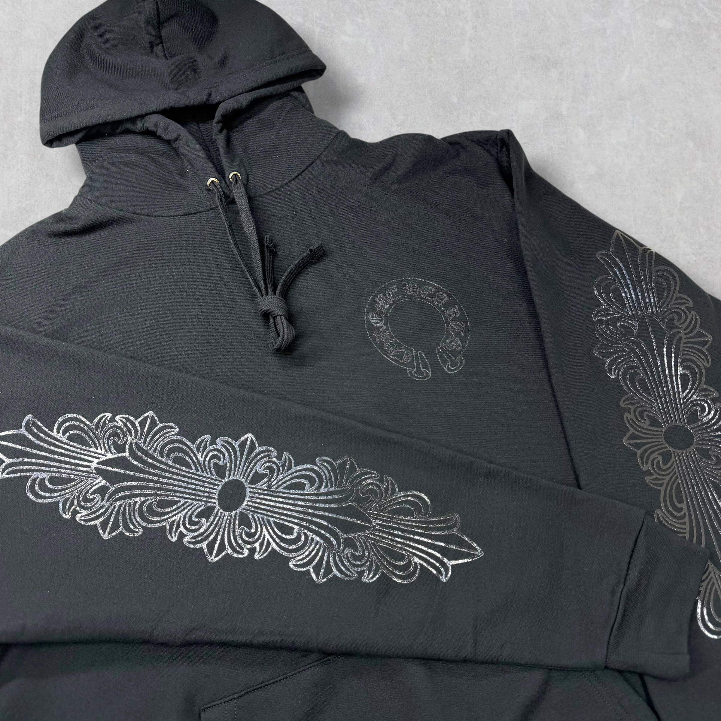 Chrome Hearts Black Floral Hoodie XXL