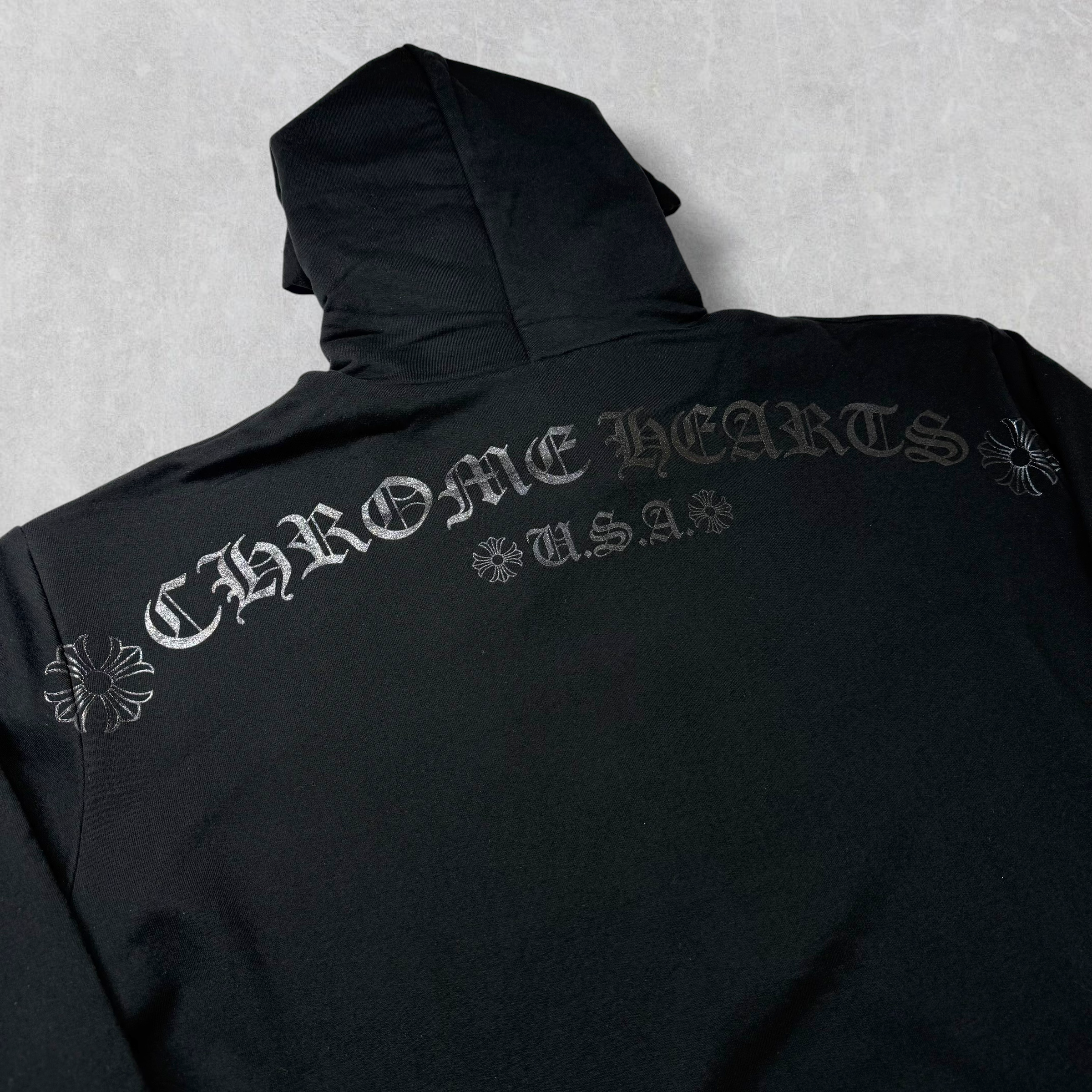 Chrome Hearts Black Floral Hoodie XXL