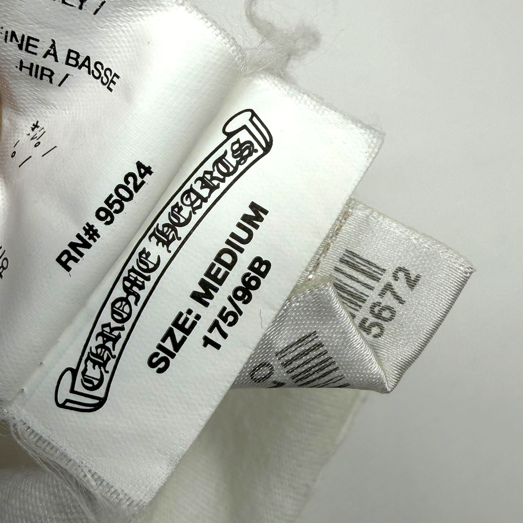 Chrome Hearts Cemetery Cross Scroll Logo Tee White M