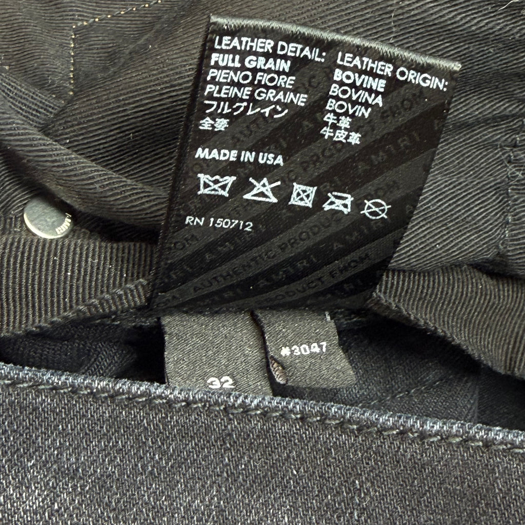 Amiri x Chemist Orange Leather Star Jeans 32