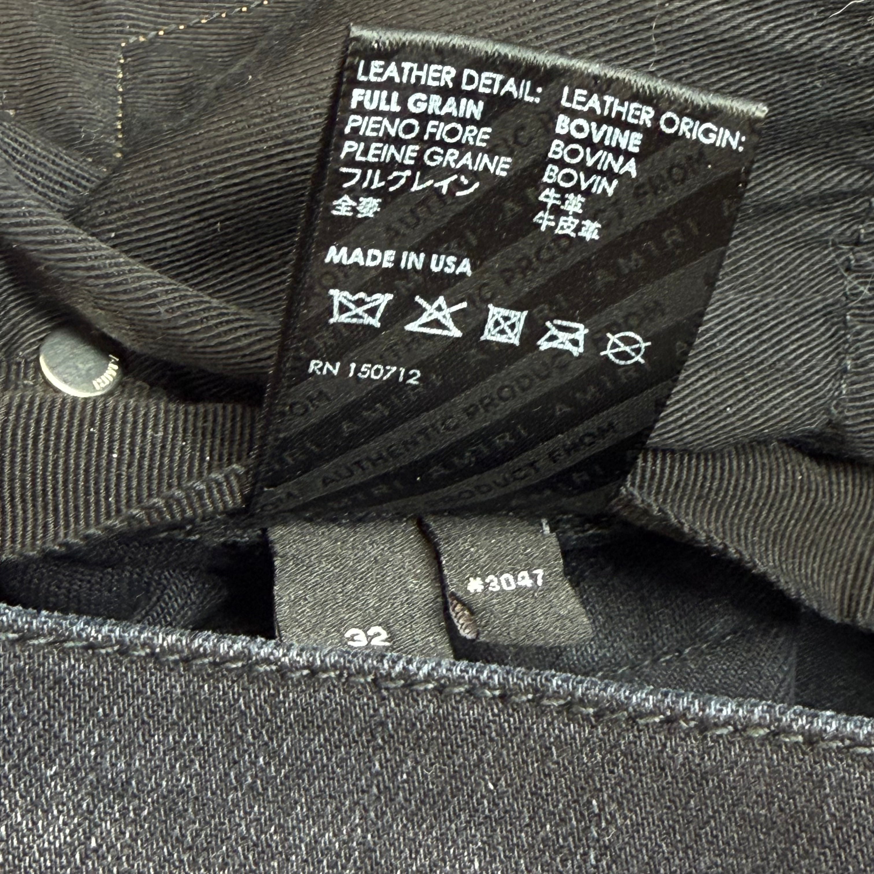 Amiri x Chemist Orange Leather Star Jeans 32