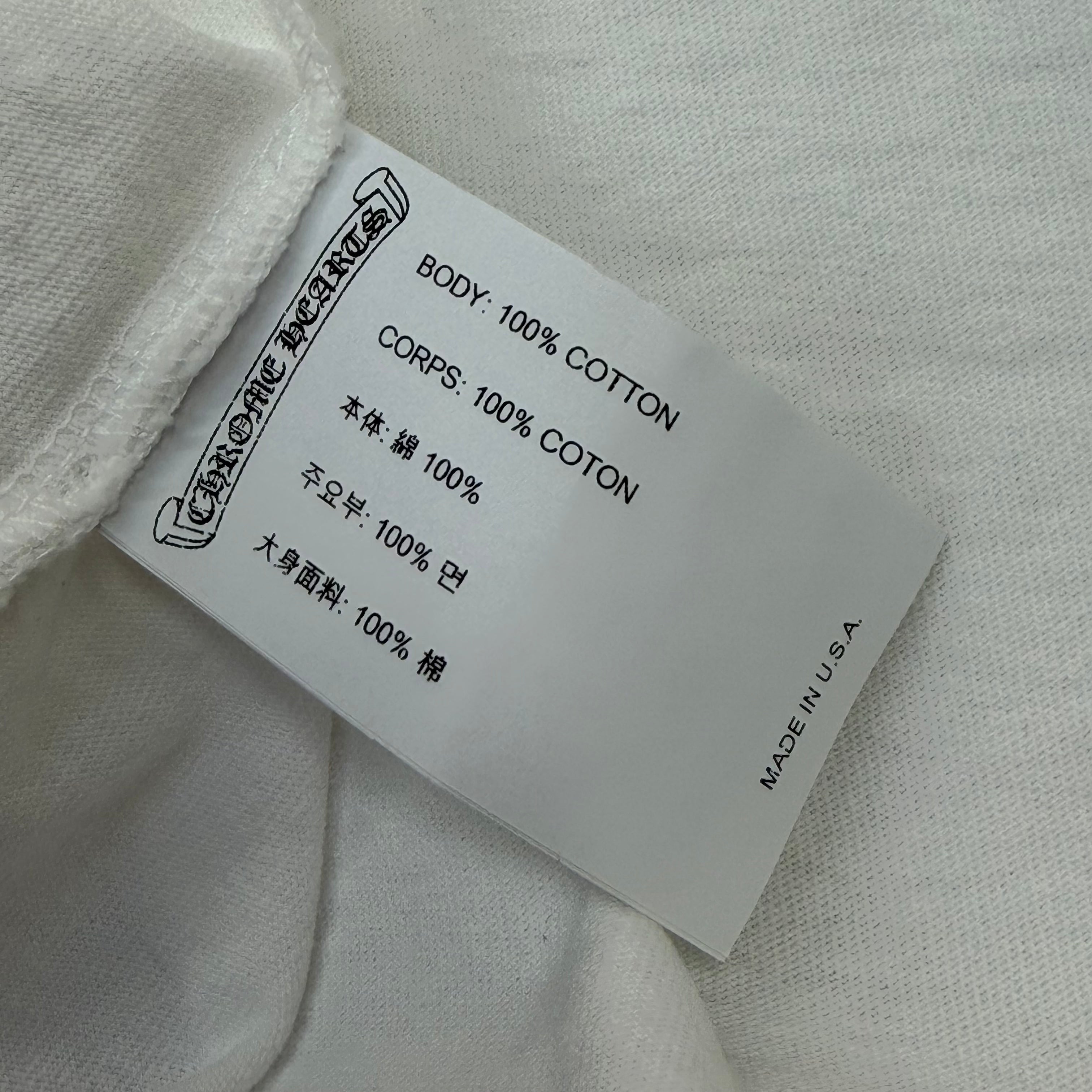 Chrome Hearts GRP Y NOT White Tee L