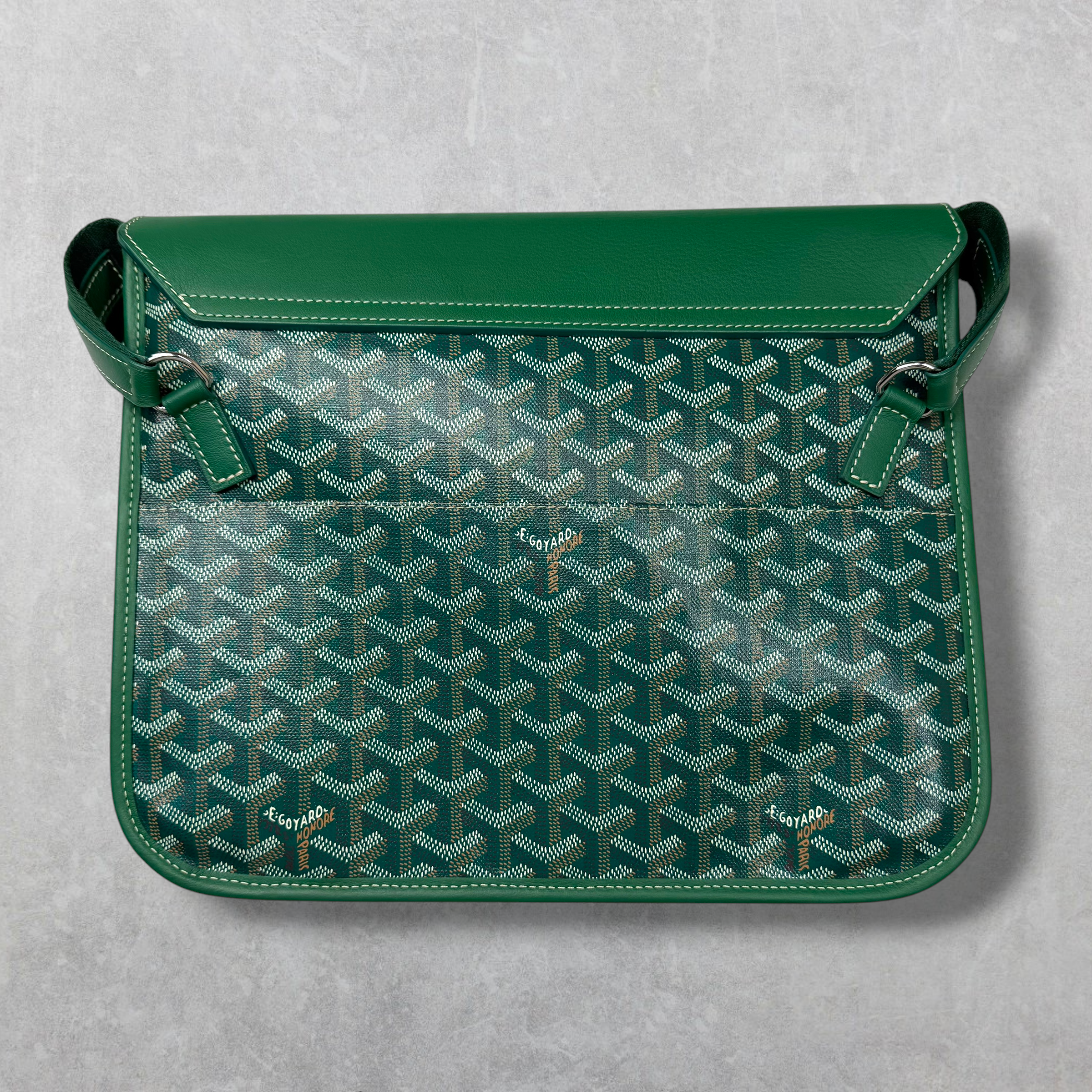 Goyard Coursier Messenger Bag Green