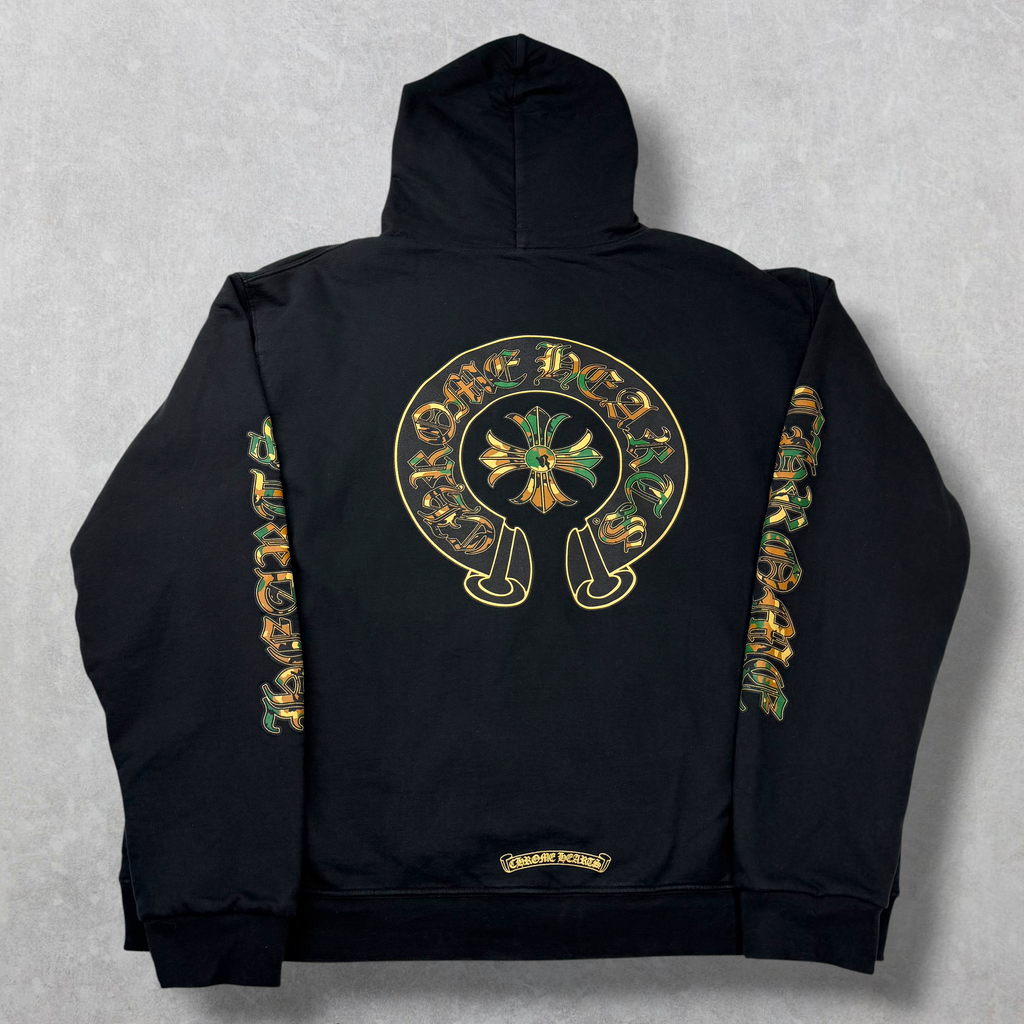 Chrome Hearts Camouflage Cemetery Cross Zip Up Hoodie XL