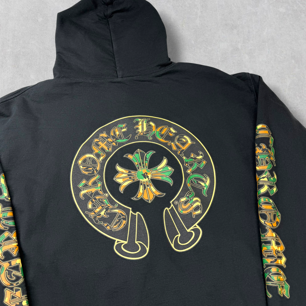 Chrome Hearts Camouflage Cemetery Cross Zip Up Hoodie XL