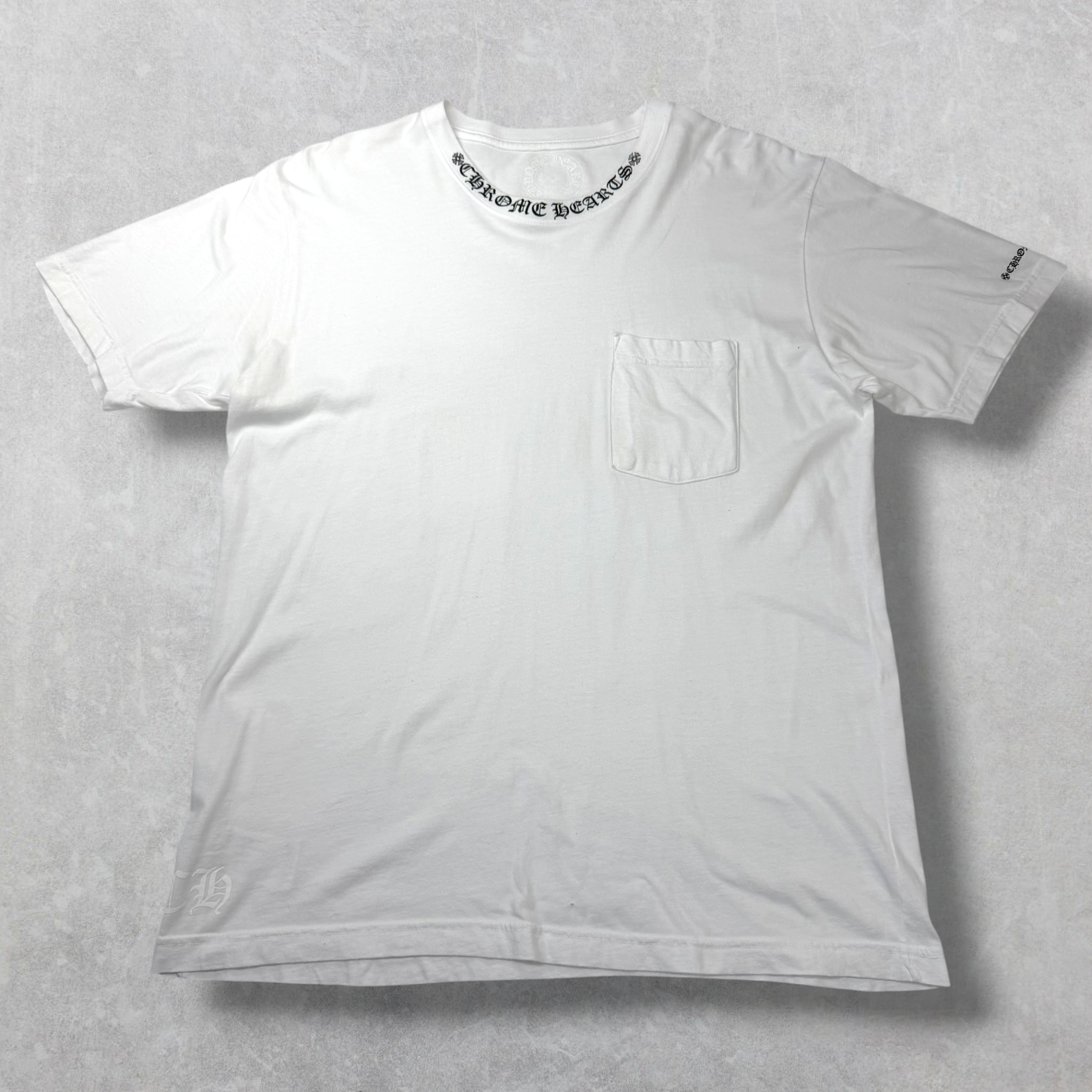 Chrome Hearts Neck Logo Tee White L