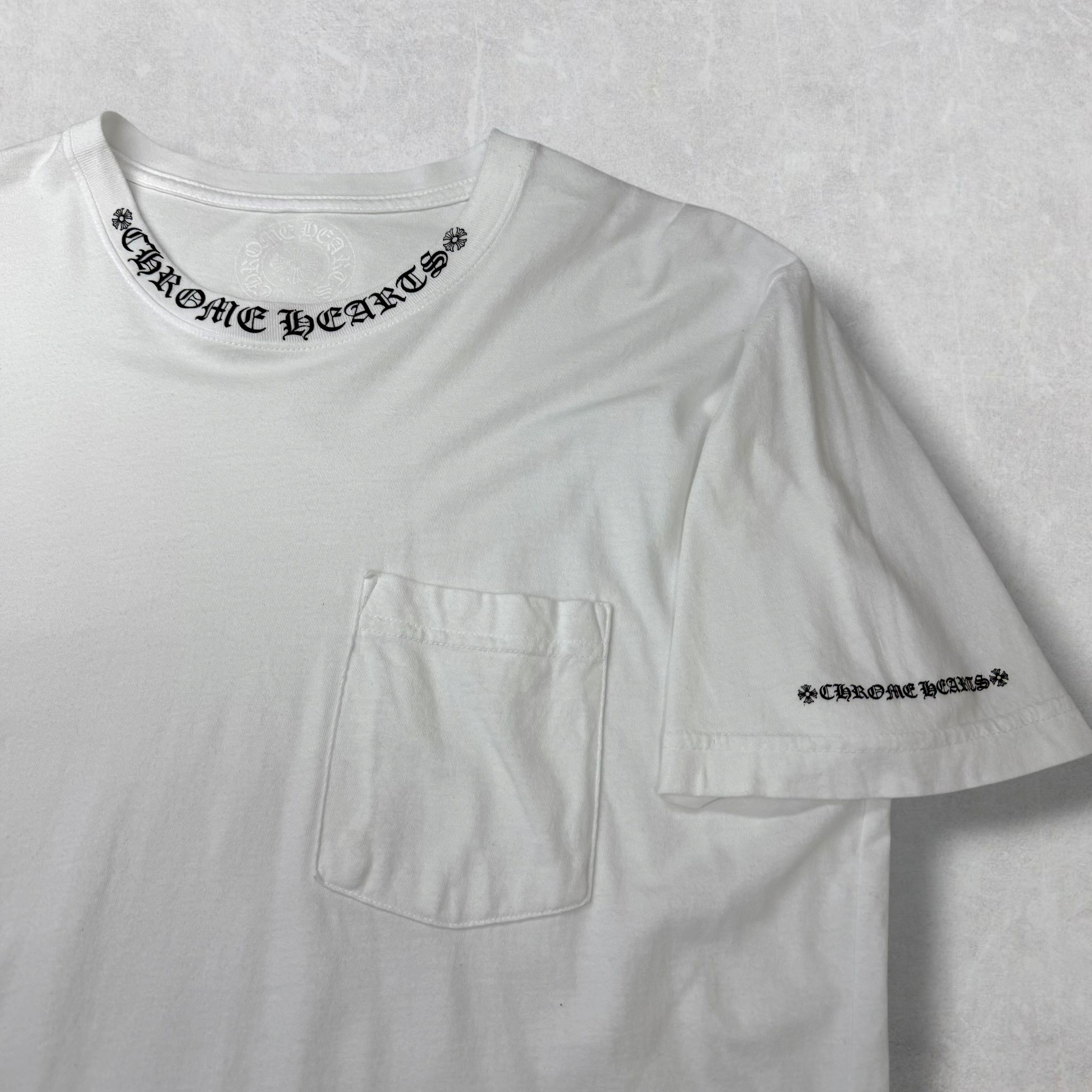 Chrome Hearts Neck Logo Tee White L