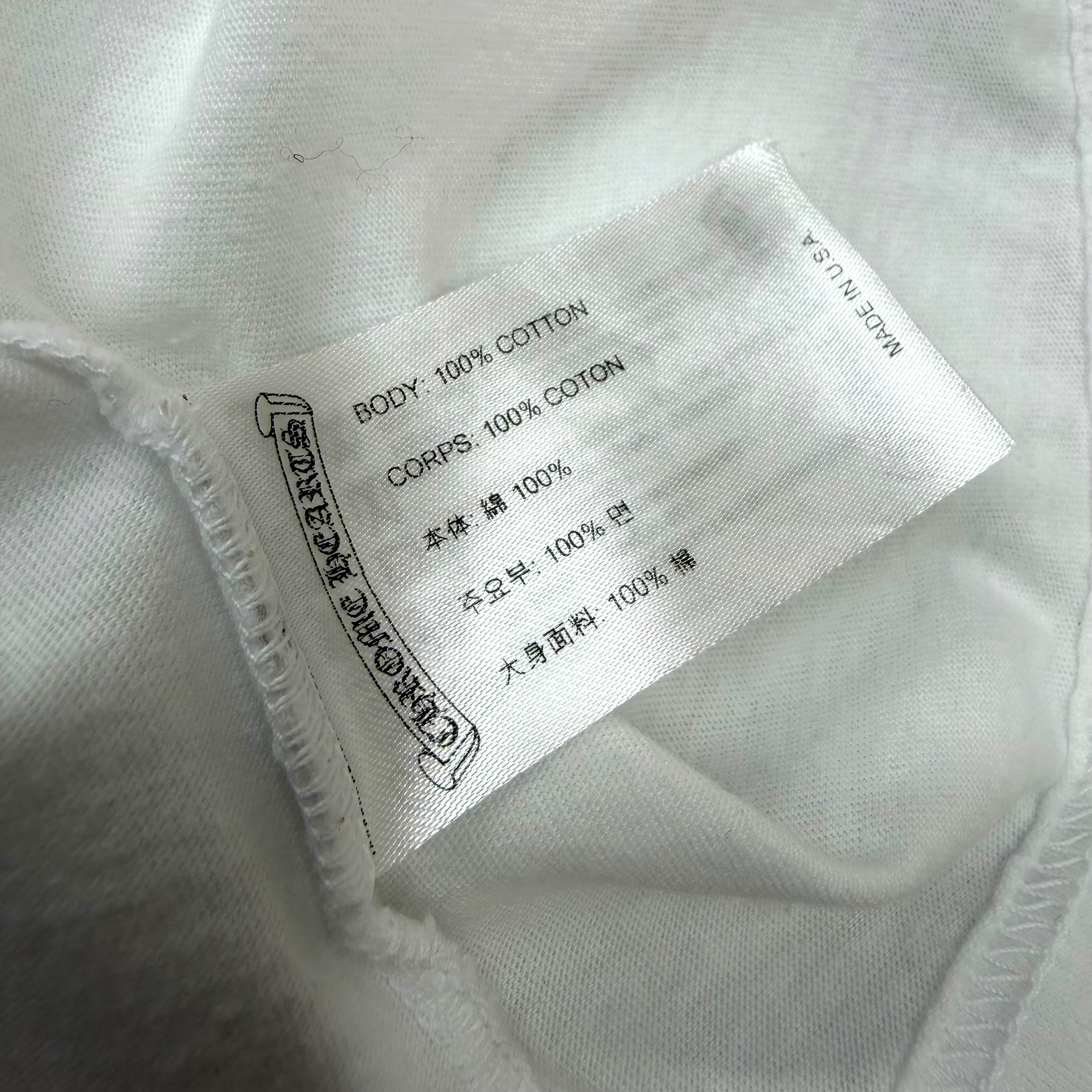 Chrome Hearts Neck Logo Tee White L
