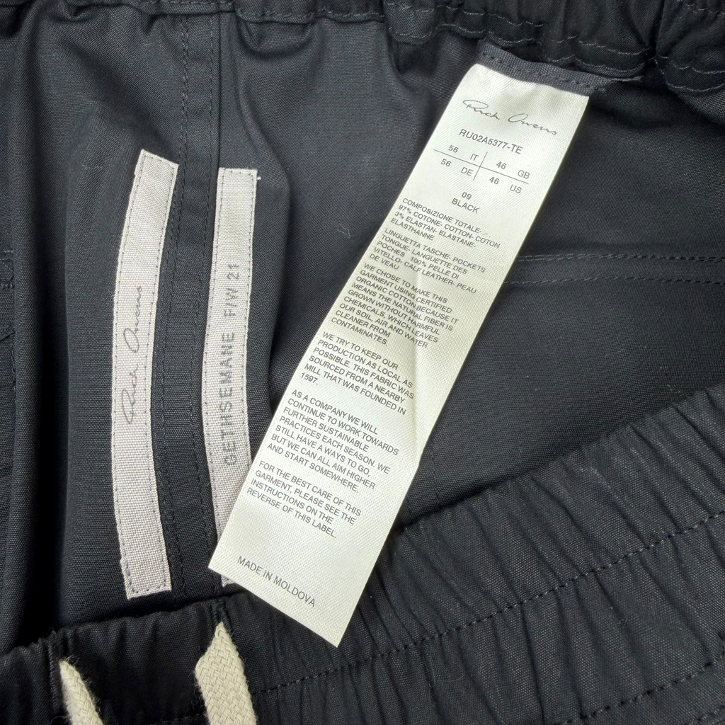 Rick Owens Bauhaus Cargo Pants Black 56 (XL)