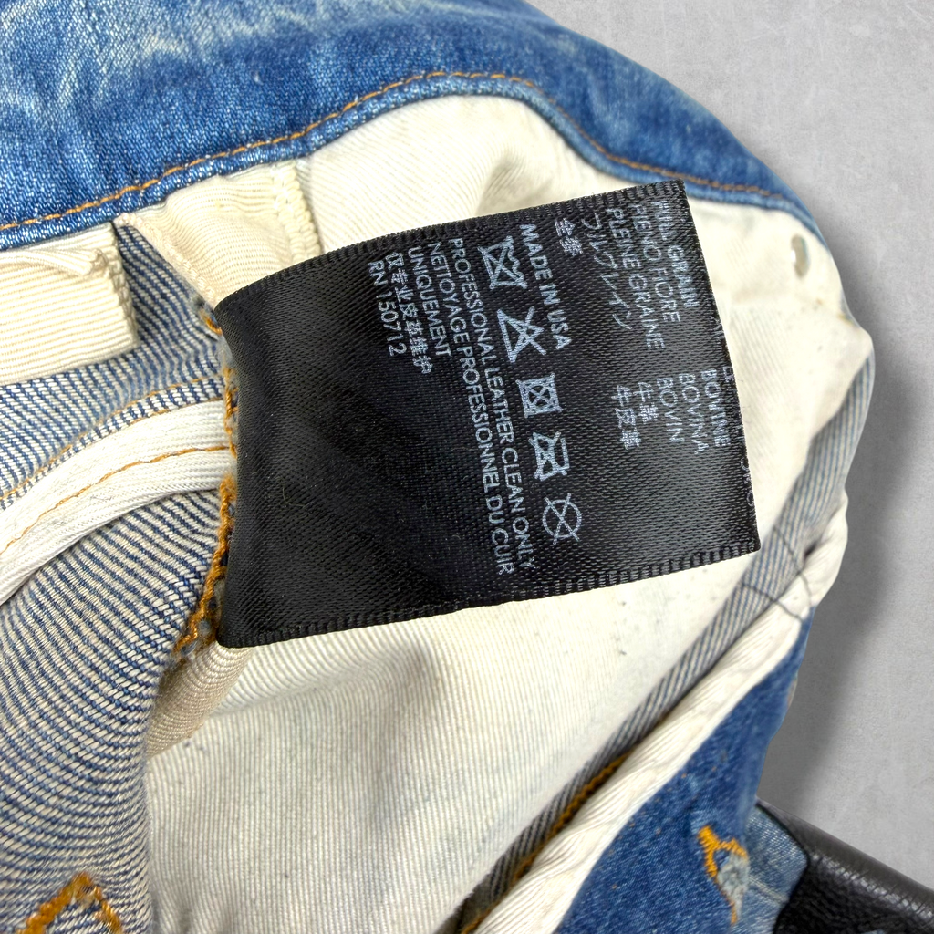 Amiri x Chemist Black Leather Star Jeans 34