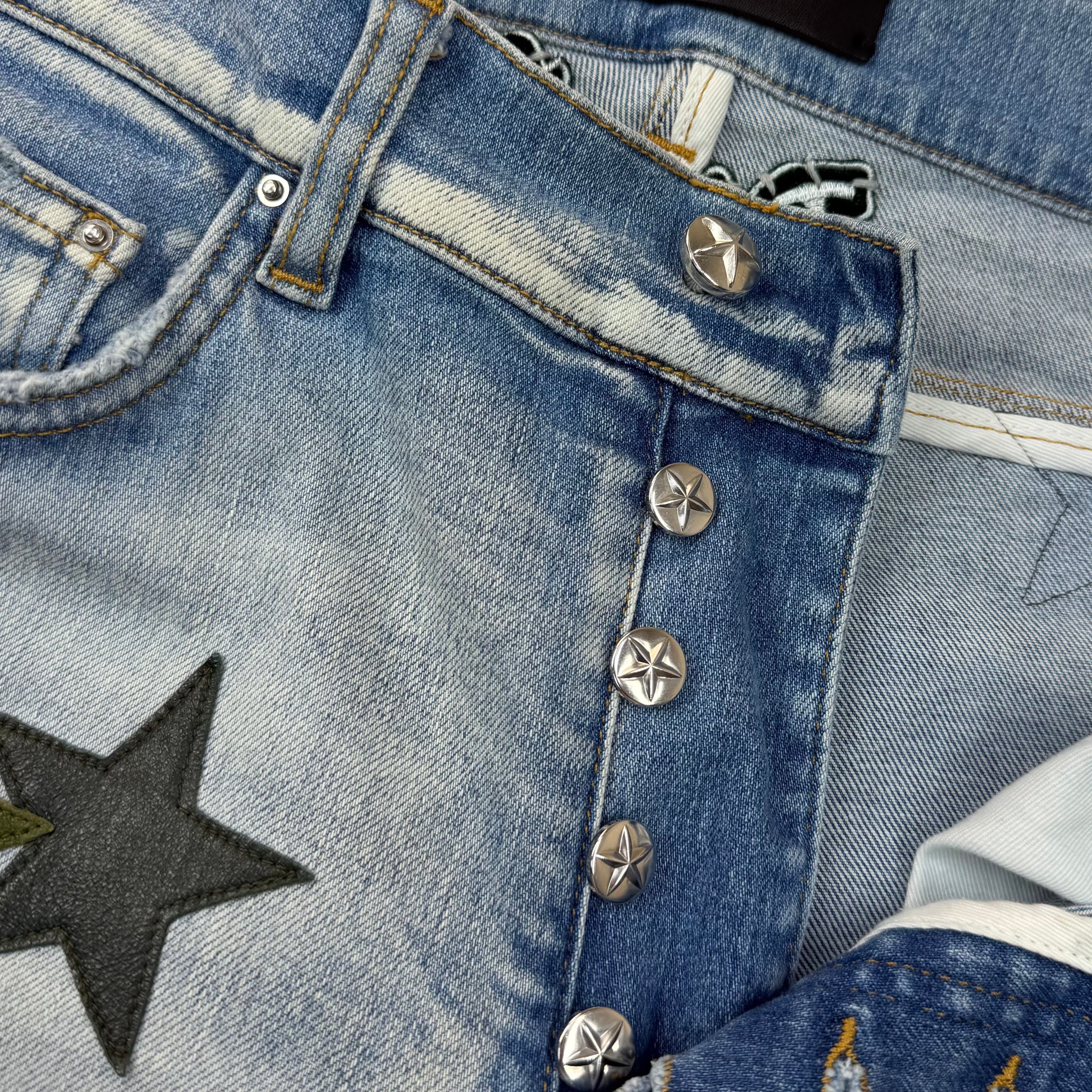 Amiri x Chemist Green Star Patch Jeans 30