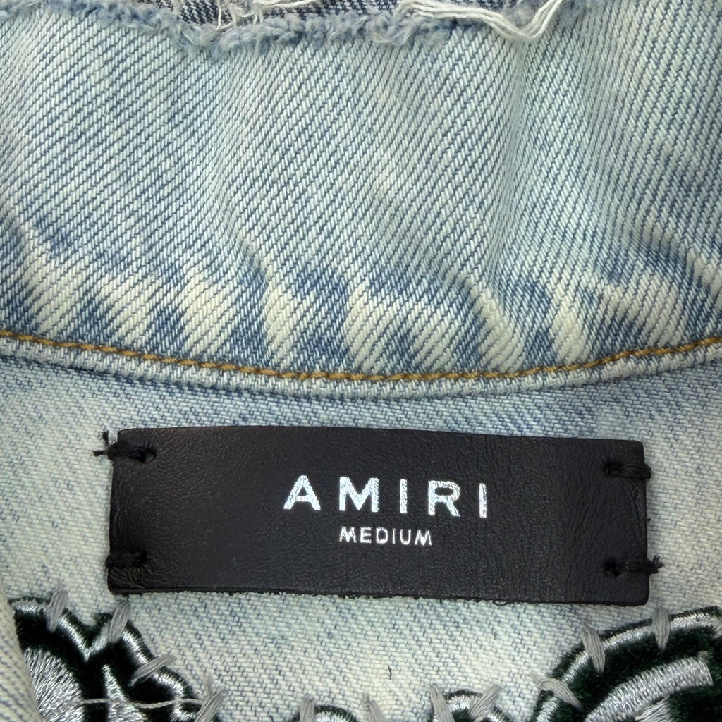 Amiri x Chemist Green Star Patch Jean Jacket M