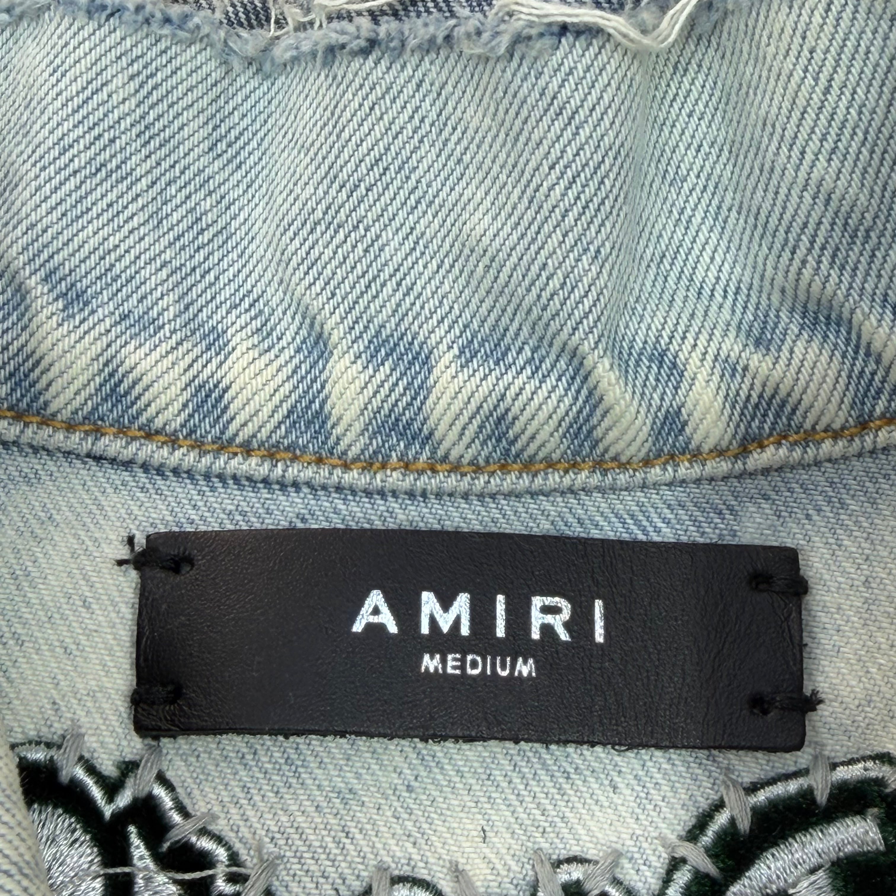 Amiri x Chemist Green Star Patch Jean Jacket M