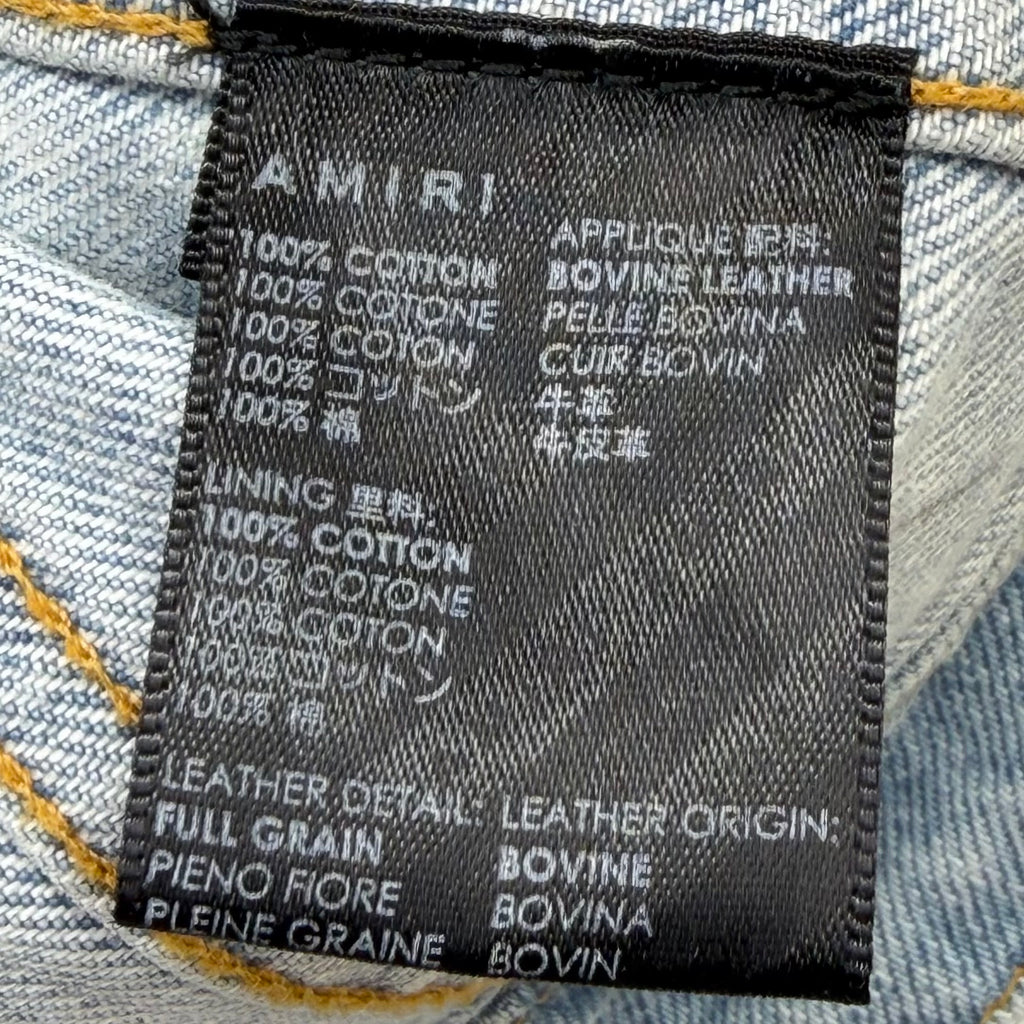 Amiri x Chemist Green Star Patch Jean Jacket M