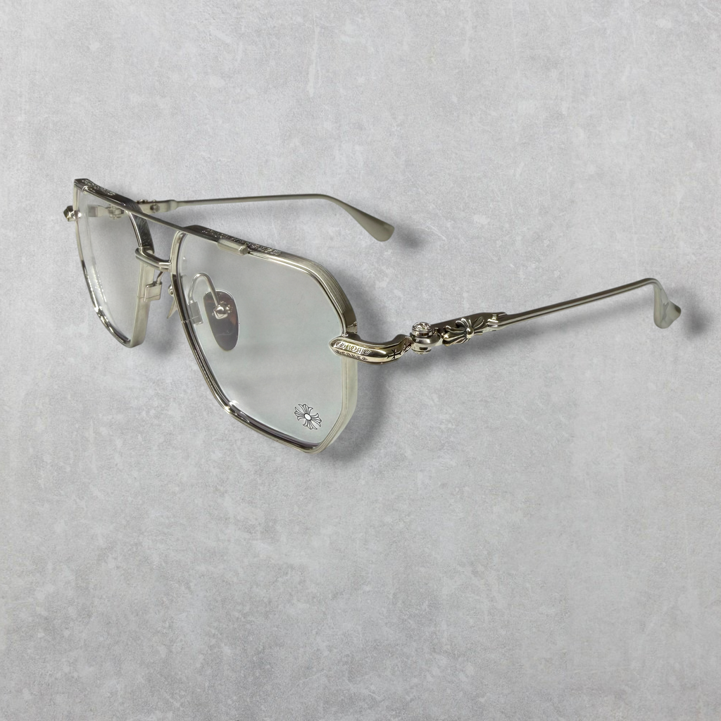 Chorme Hearts Phunk Brushed Silver Glasses