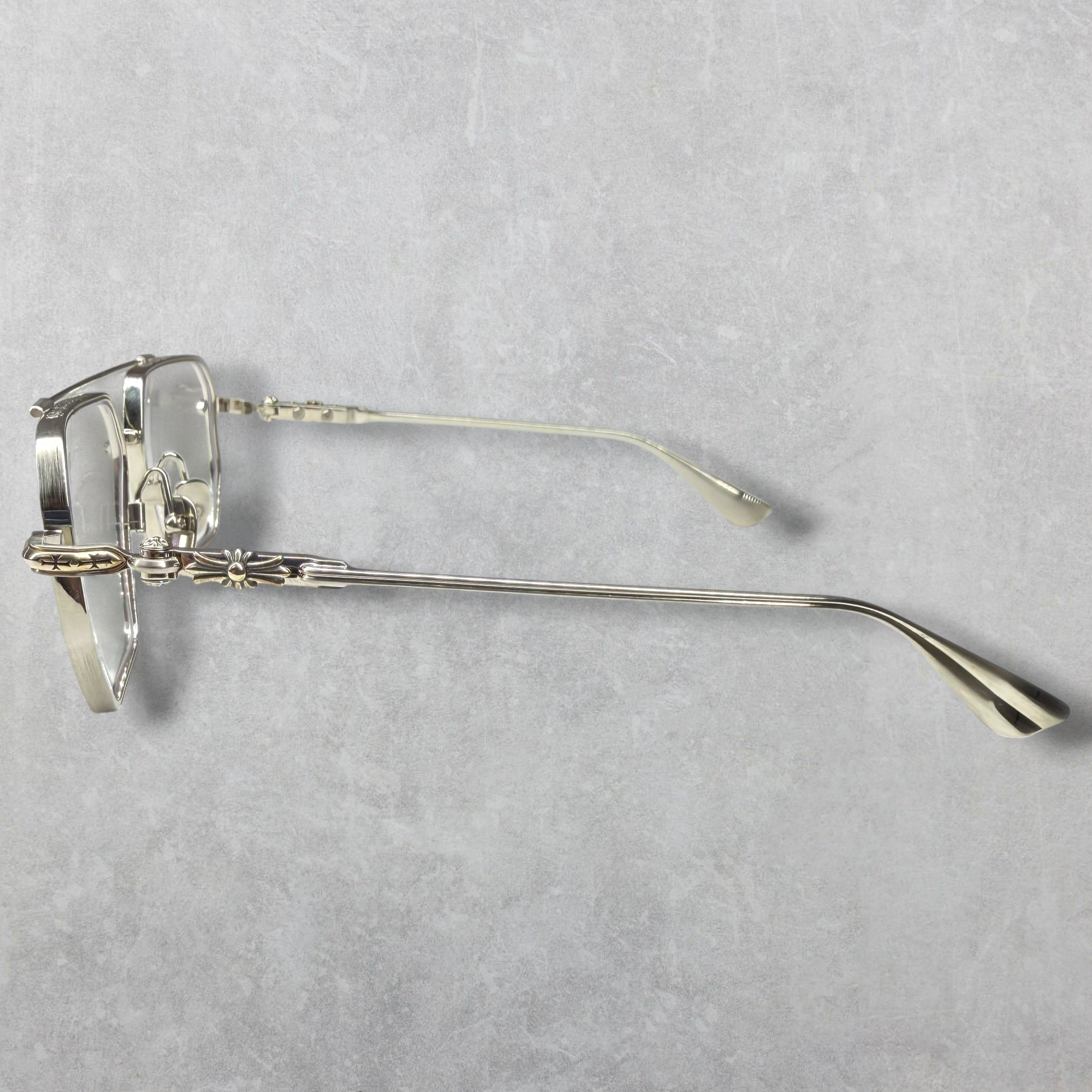 Chorme Hearts Phunk Brushed Silver Glasses