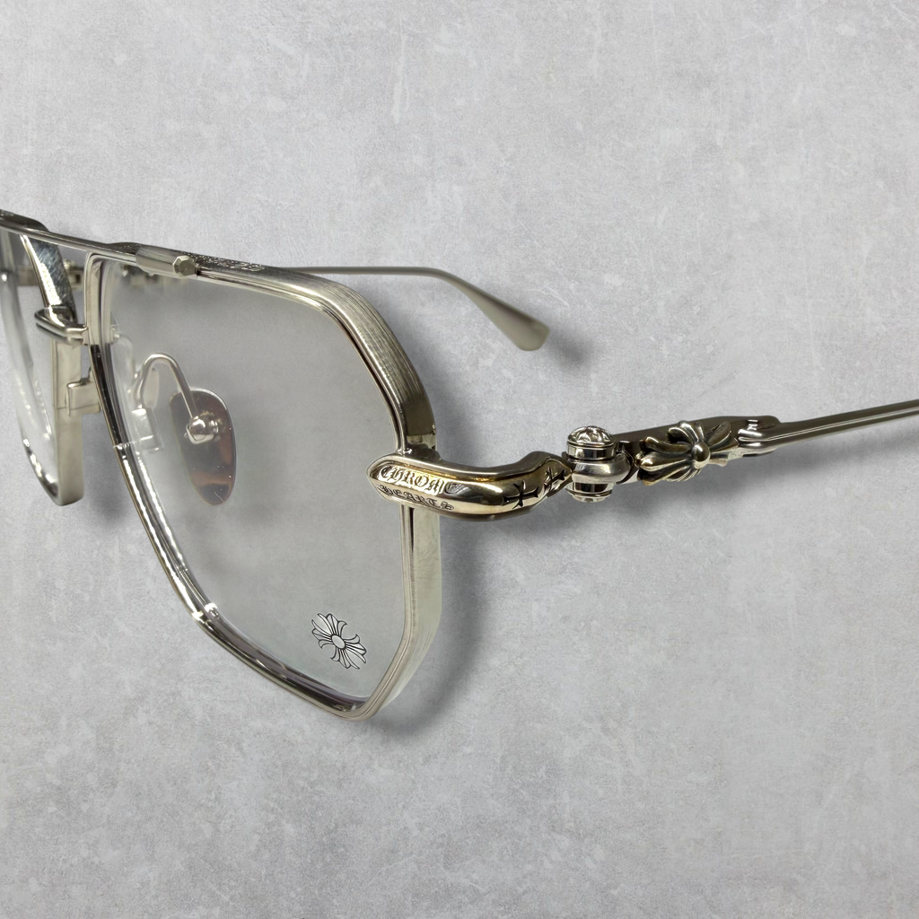 Chorme Hearts Phunk Brushed Silver Glasses