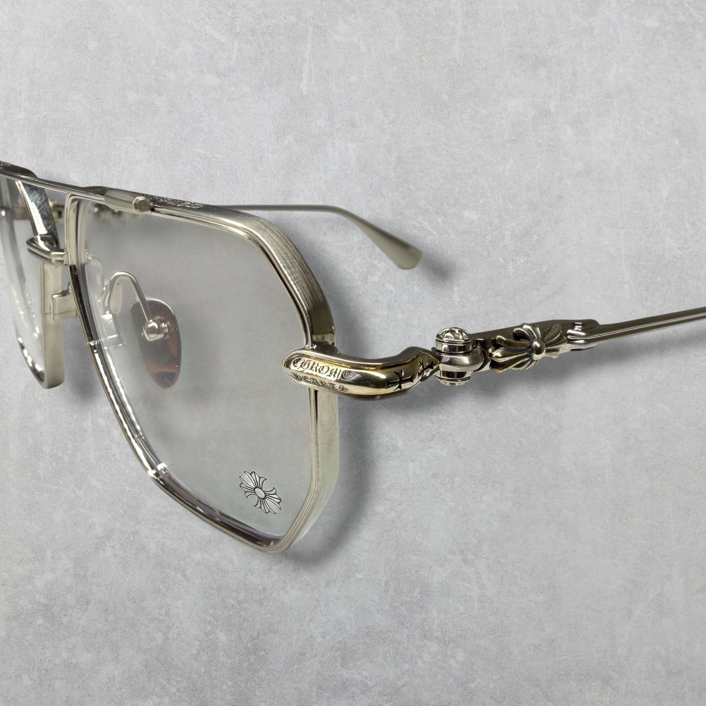 Chorme Hearts Phunk Brushed Silver Glasses