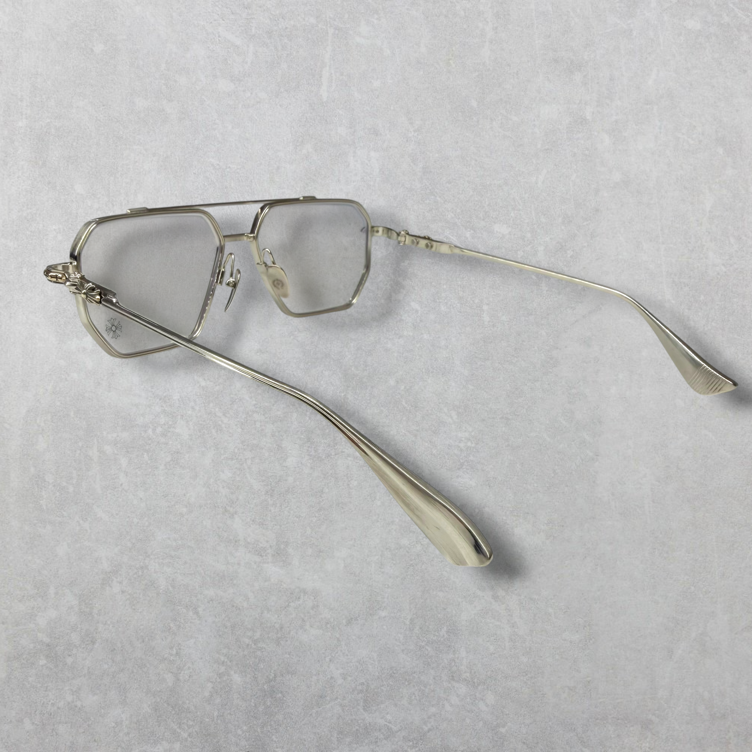 Chorme Hearts Phunk Brushed Silver Glasses
