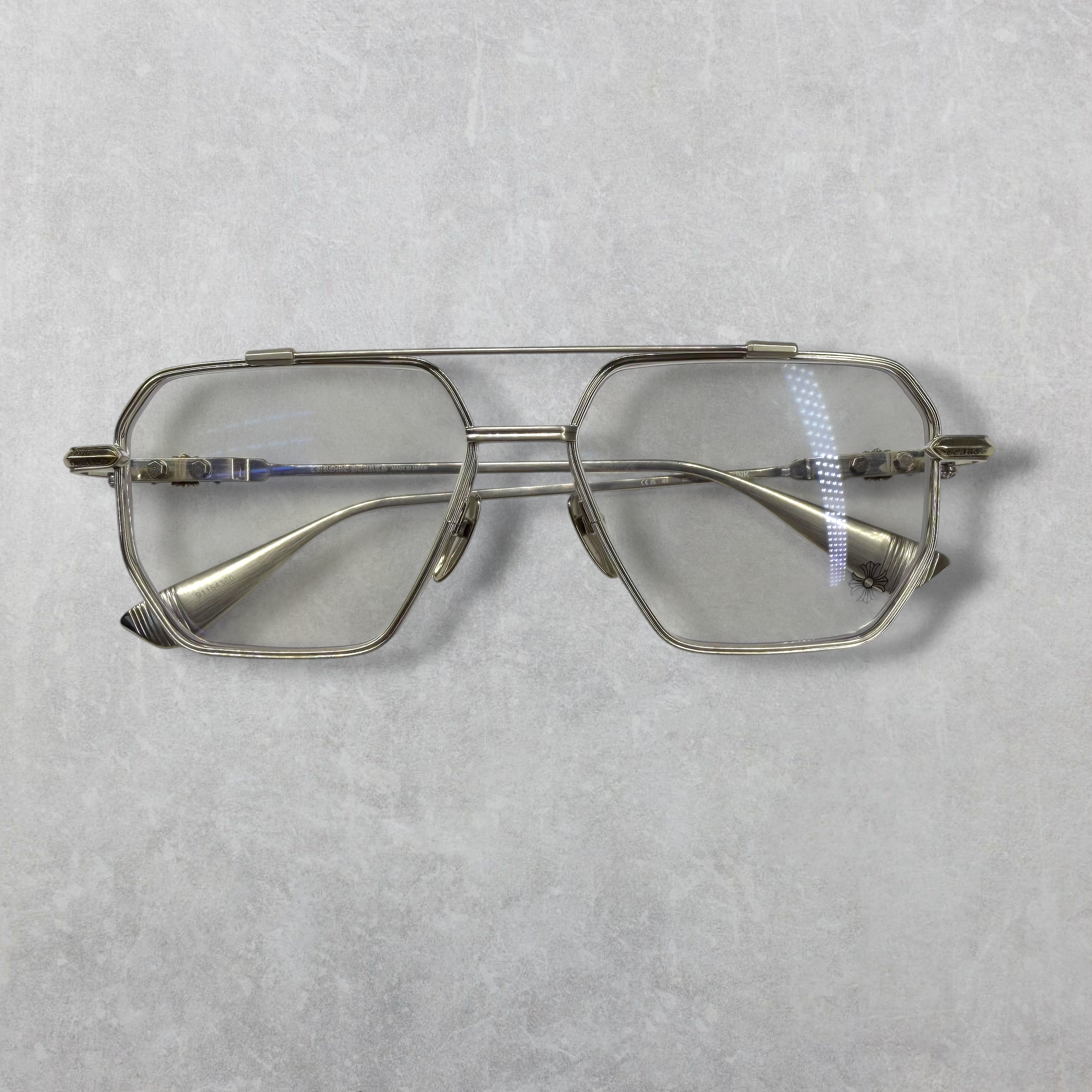 Chorme Hearts Phunk Brushed Silver Glasses