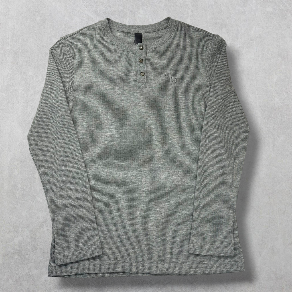 Chrome Hearts CH Embroidered Logo Henley L/S M