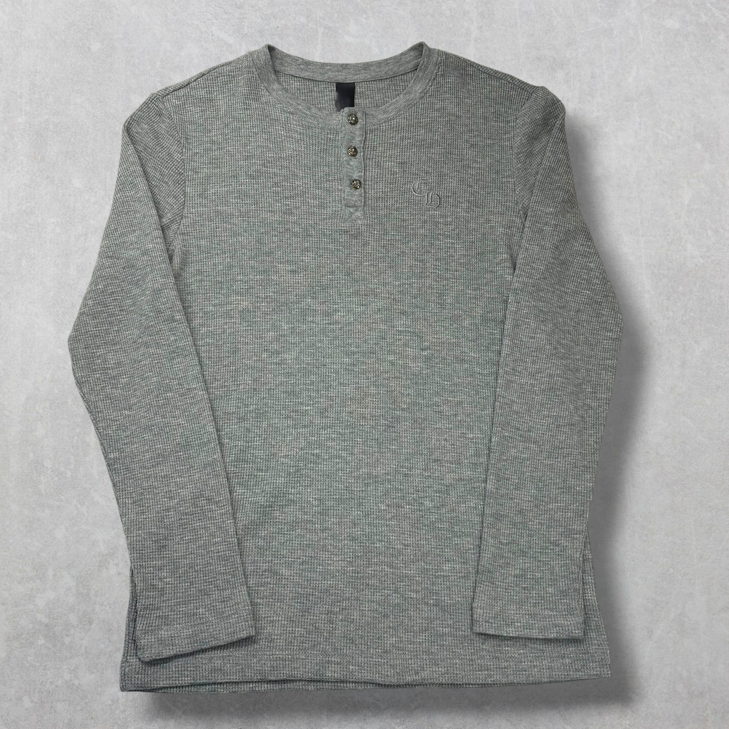 Chrome Hearts CH Embroidered Logo Henley L/S M