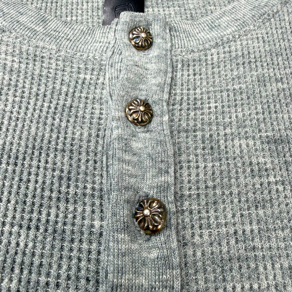 Chrome Hearts CH Embroidered Logo Henley L/S M
