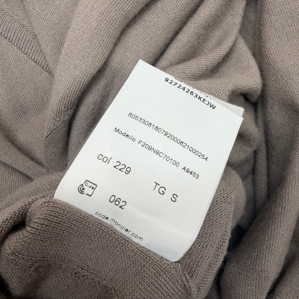 Rick Owens x Moncler Cashmere Drapefront Sweater S