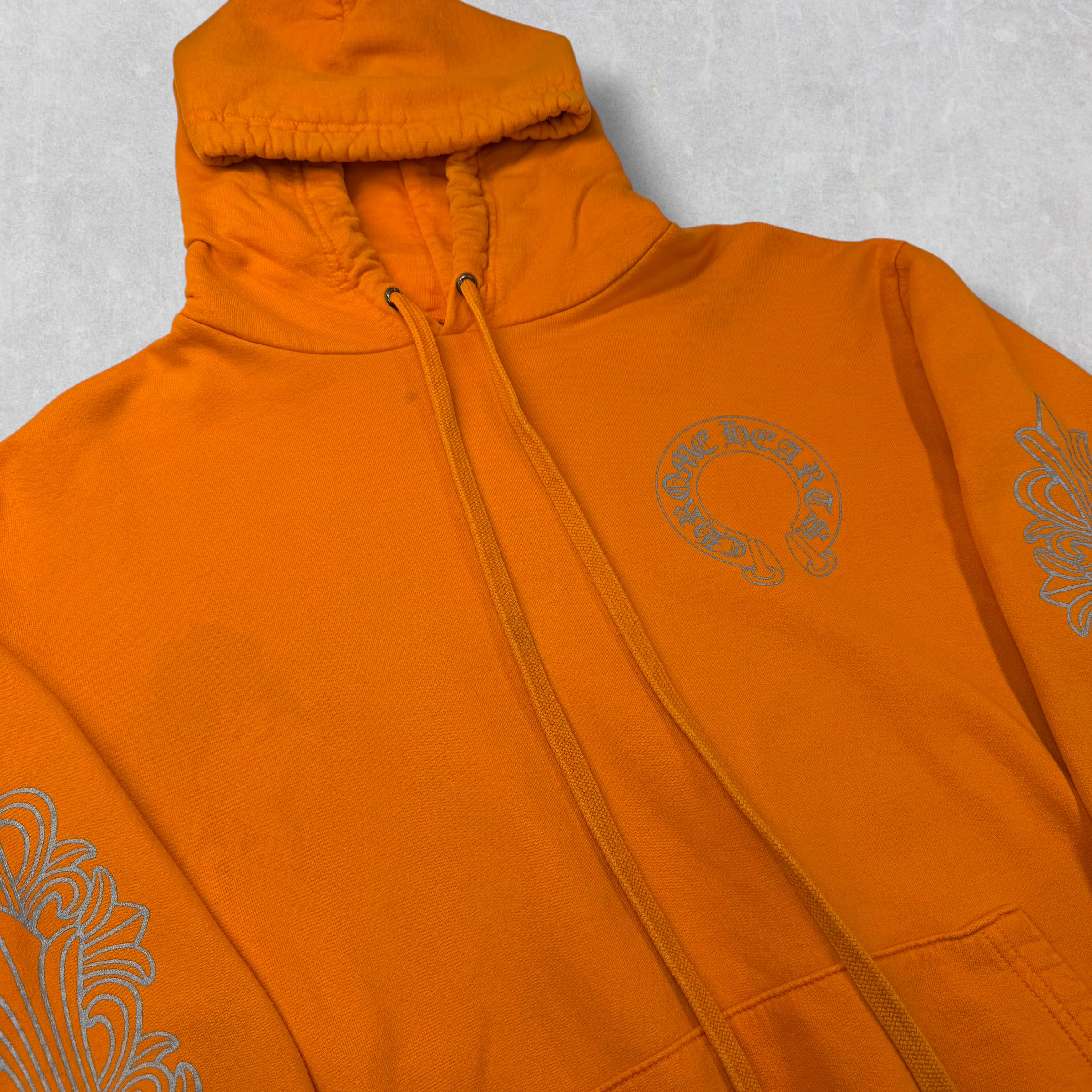 Chrome Hearts Miami Exclusive Orange Hoodie M