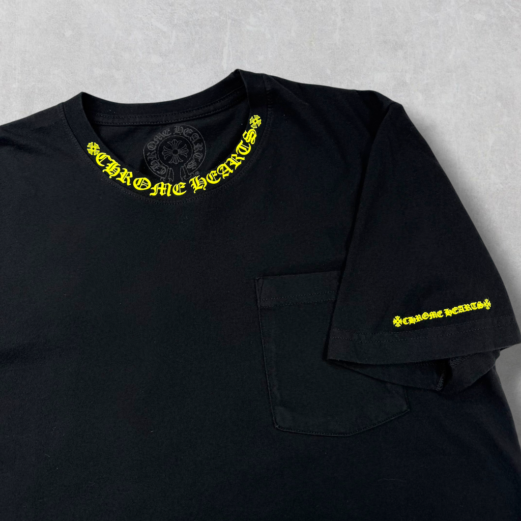 Chrome Hearts Neon Neck Logo Tee M