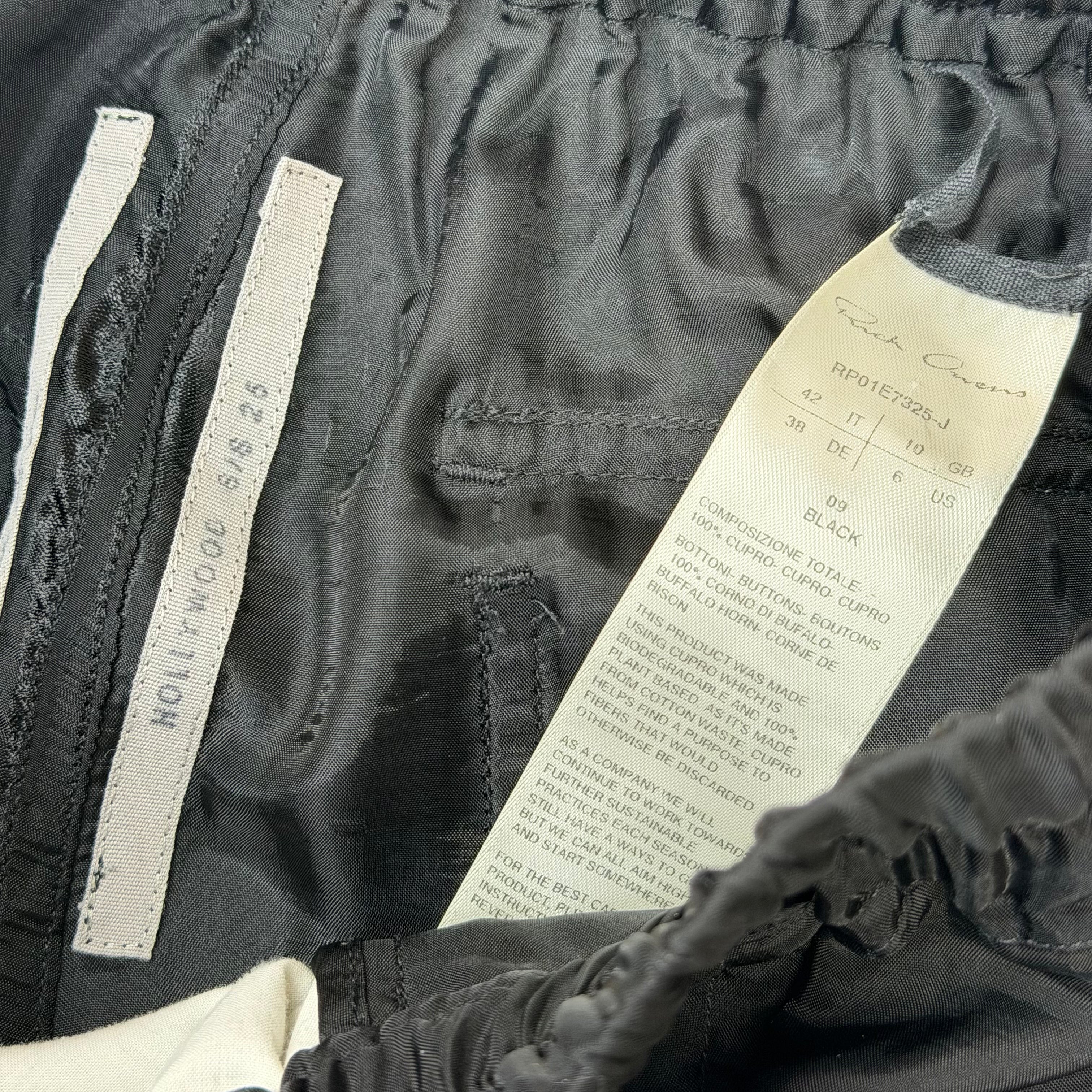 Rick Ownes Black Drawstring Trousers 6