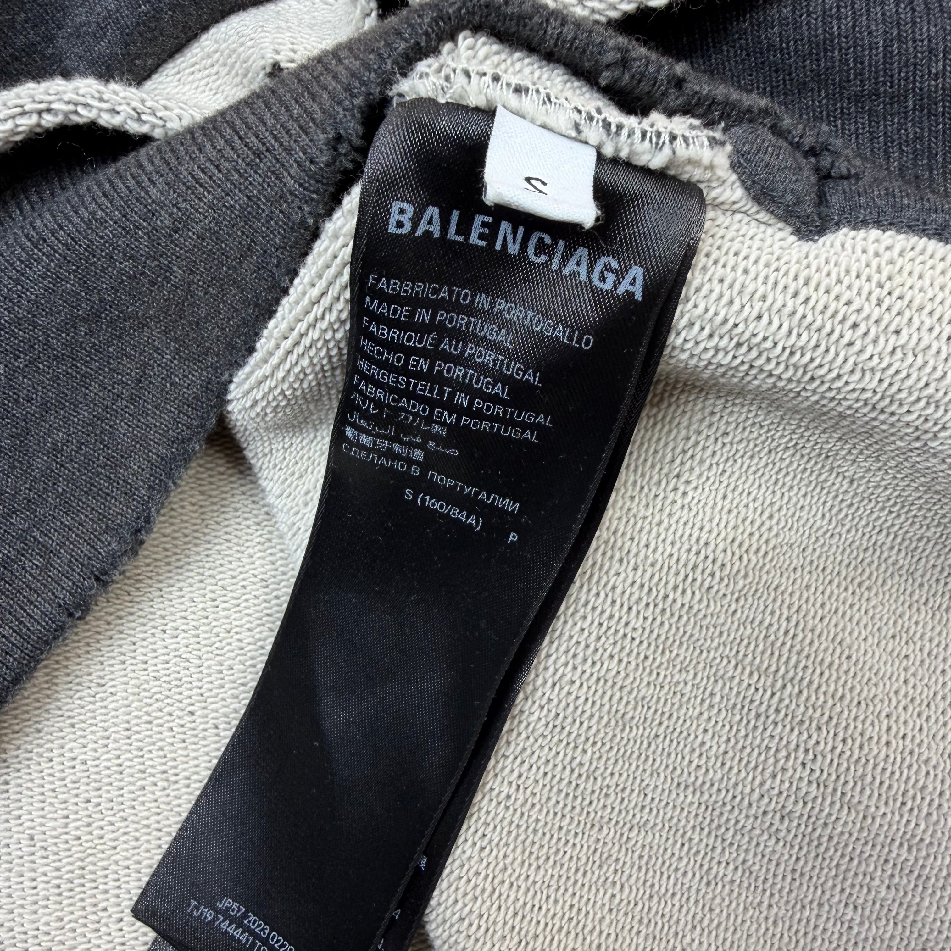 Balenciaga Tape Type Ripped Hoodie S (L)