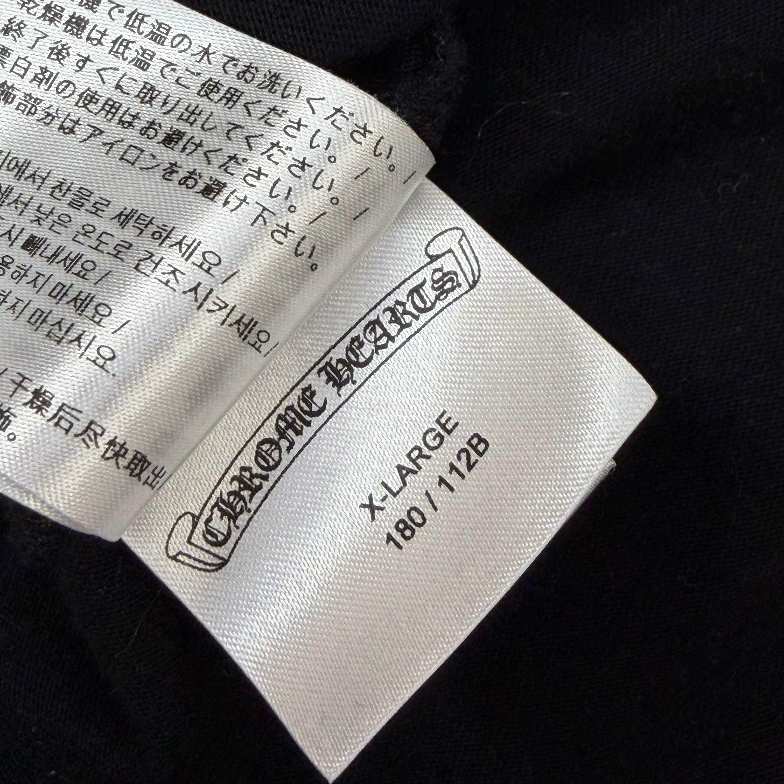 Chrome Hearts White Neck Logo L/S Tee Black XL