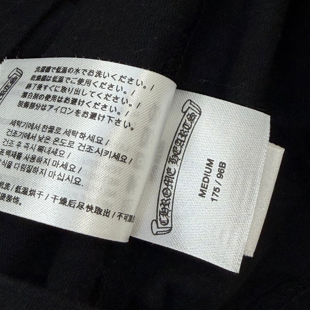 Chrome Hearts White Neck Logo Tee Black M