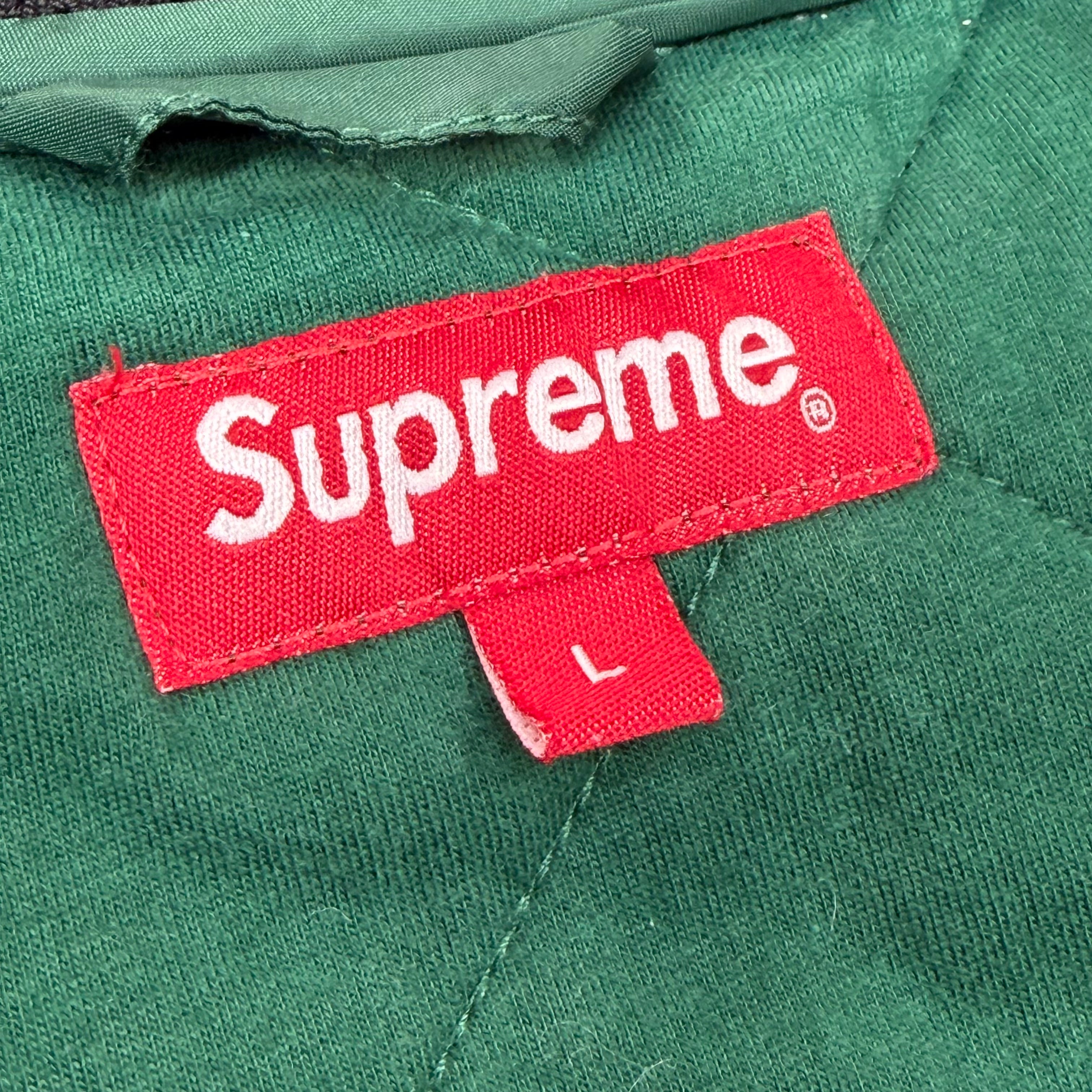 Supreme Sequin Patch Quilted Bomber L