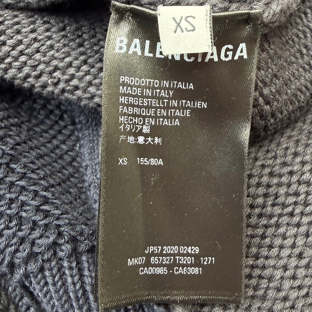 Balenciaga Sliced Damaged V-Neck Knit XS (XL)