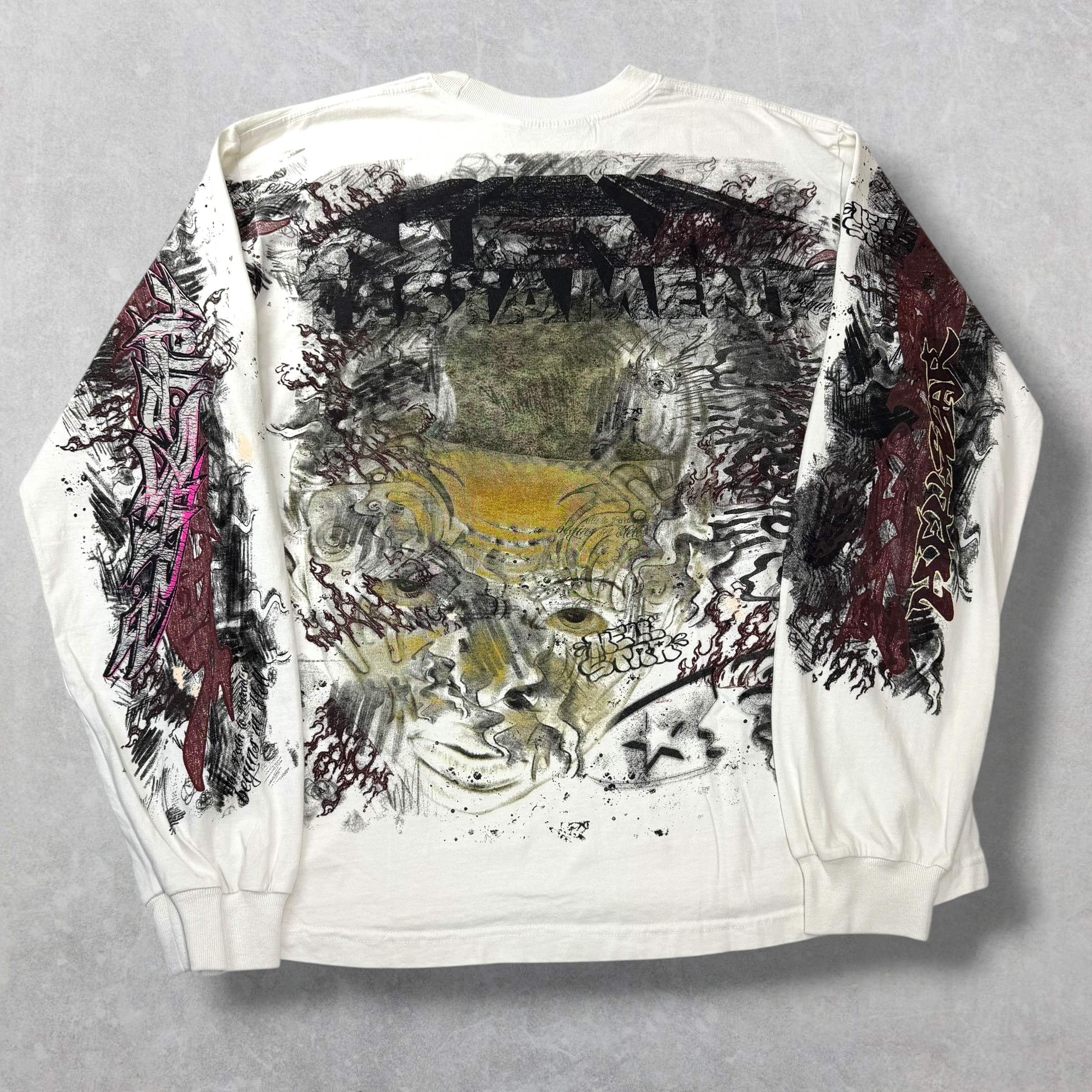Hellstar Graffiti Long Sleeve Tee White M