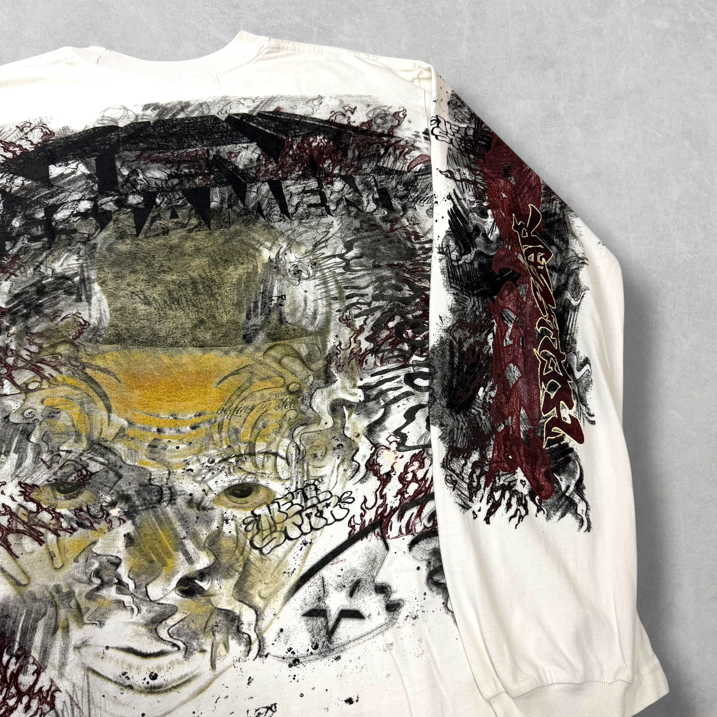 Hellstar Graffiti Long Sleeve Tee White M
