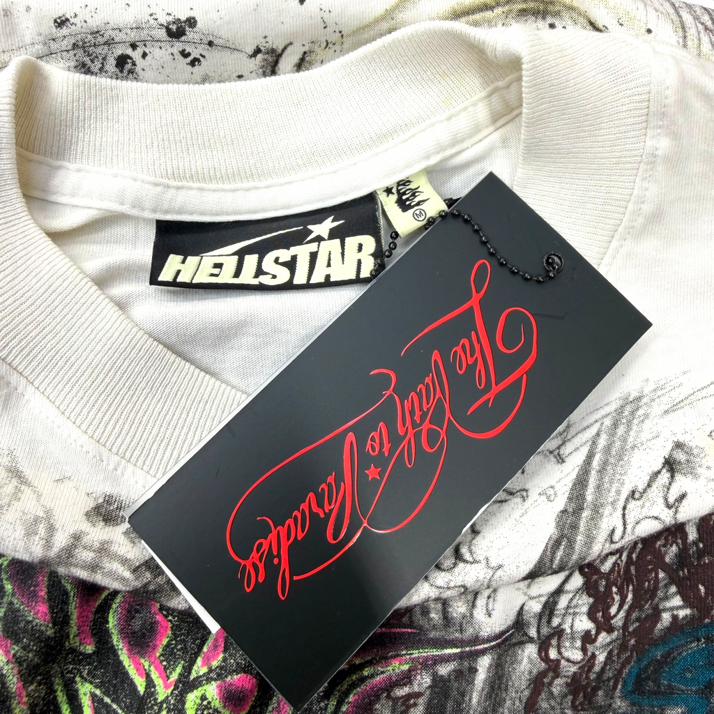 Hellstar Graffiti Long Sleeve Tee White M
