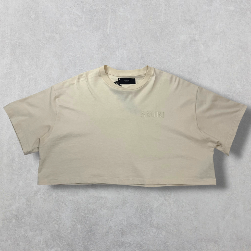 Amiri Embroidered Cropped Tee L