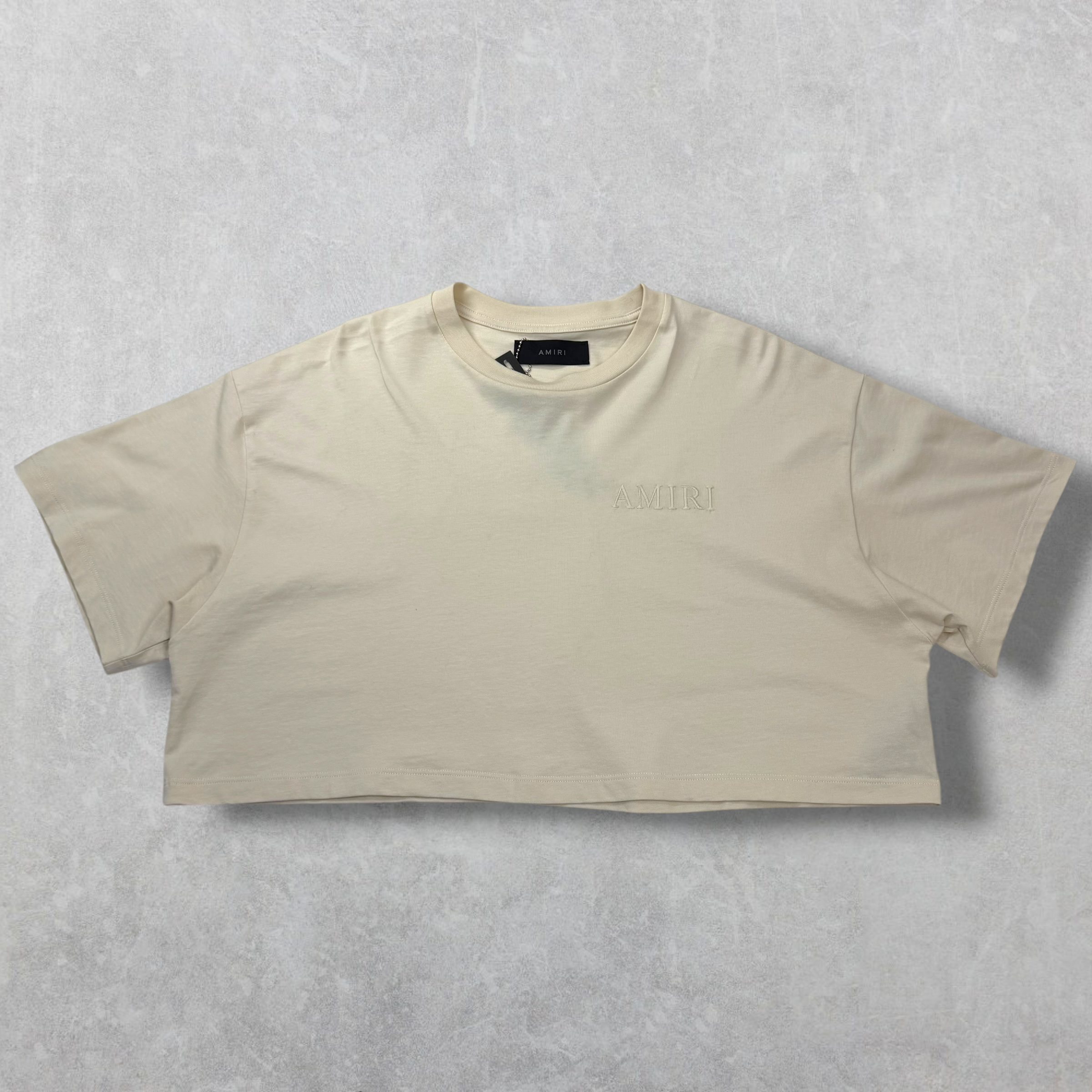 Amiri Embroidered Cropped Tee L