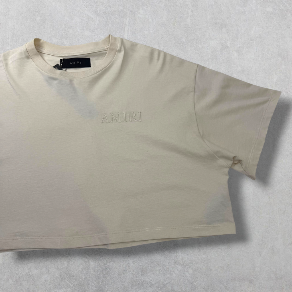 Amiri Embroidered Cropped Tee L