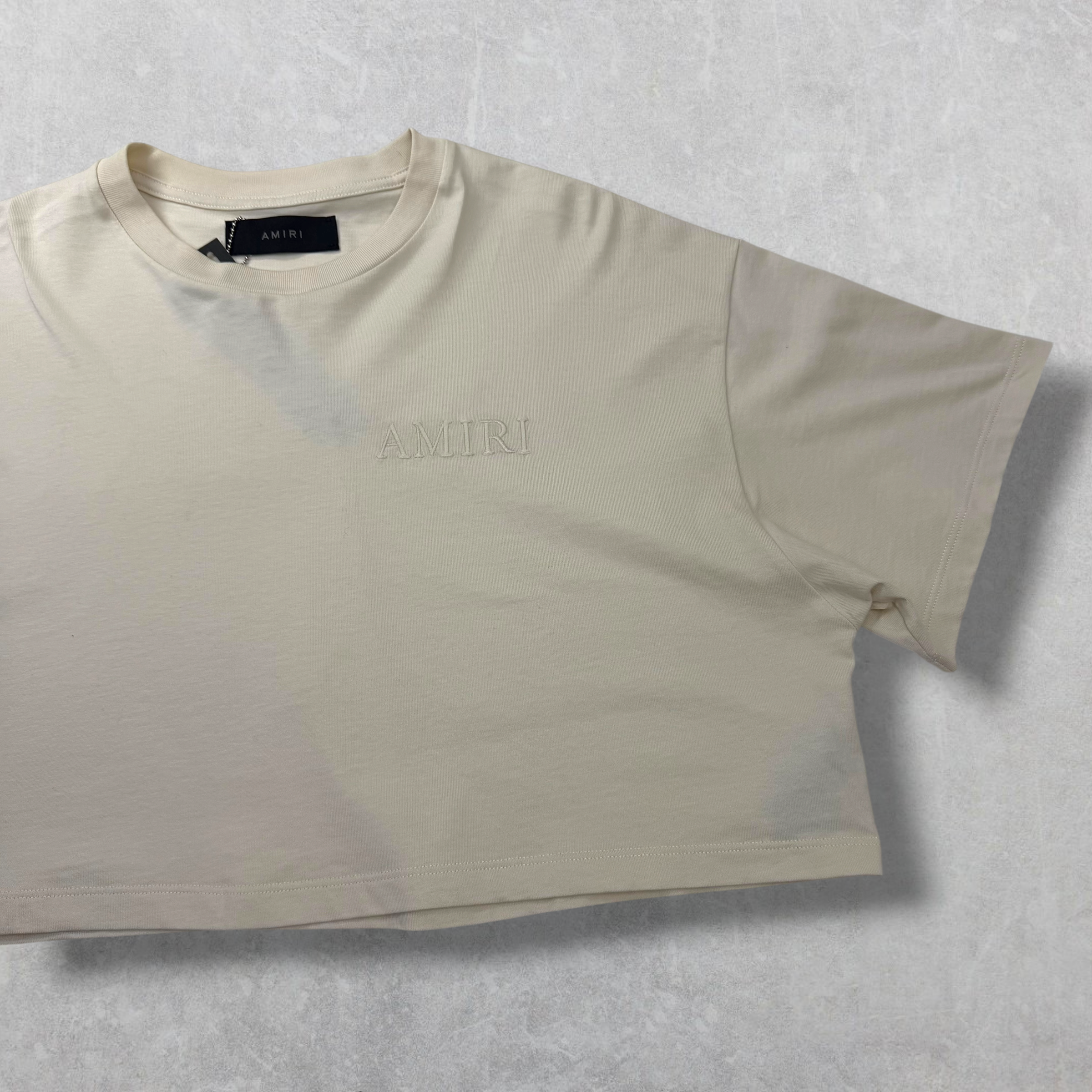 Amiri Embroidered Cropped Tee L