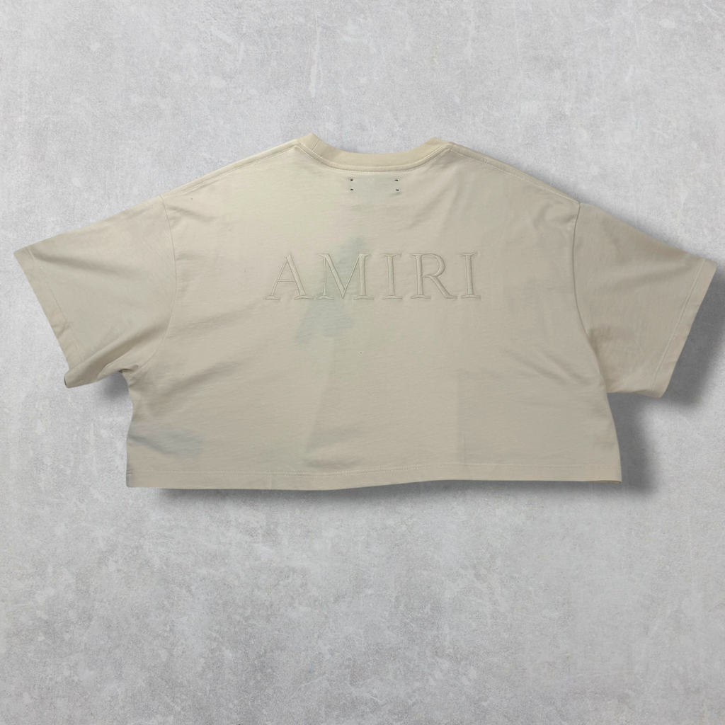 Amiri Embroidered Cropped Tee L