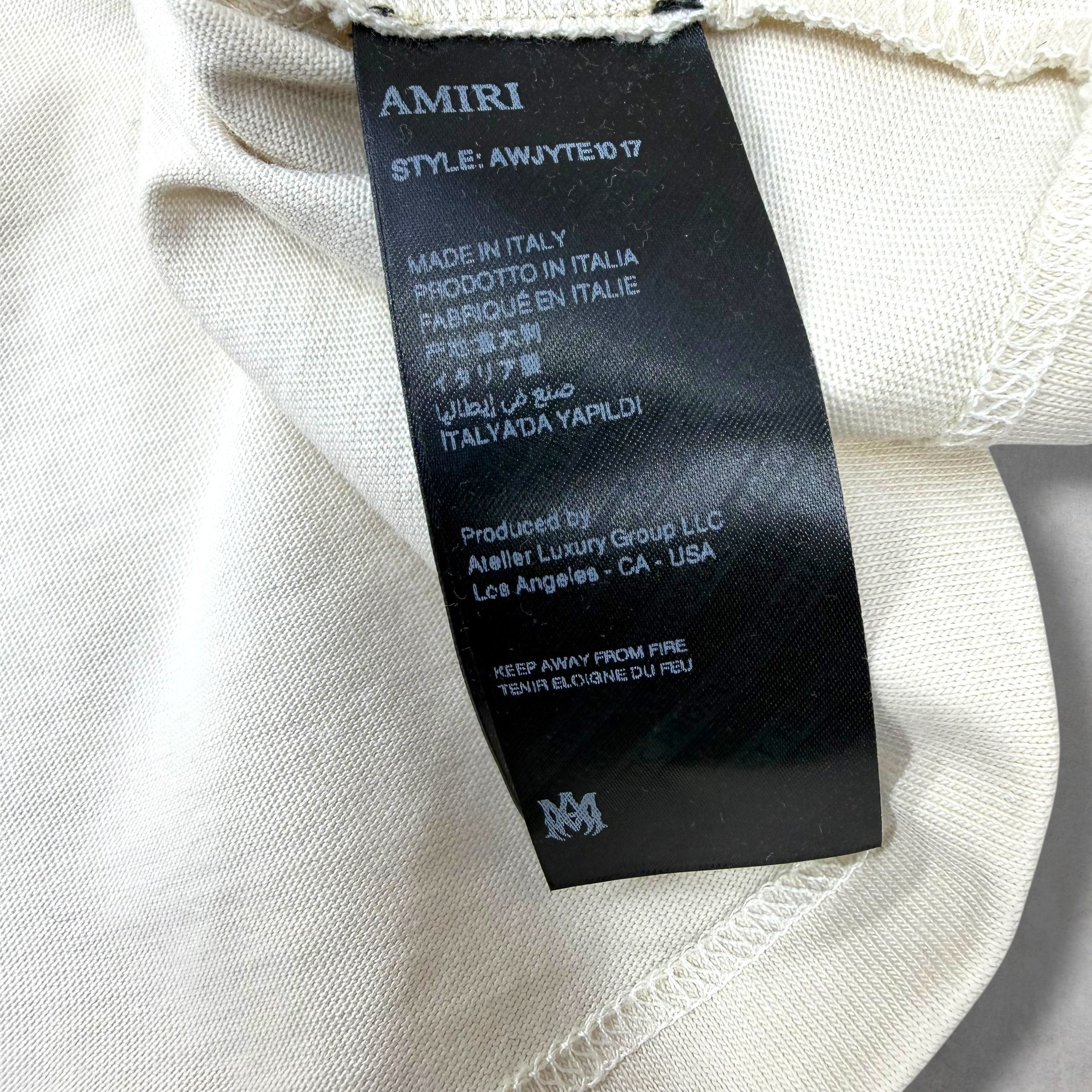 Amiri Embroidered Cropped Tee L